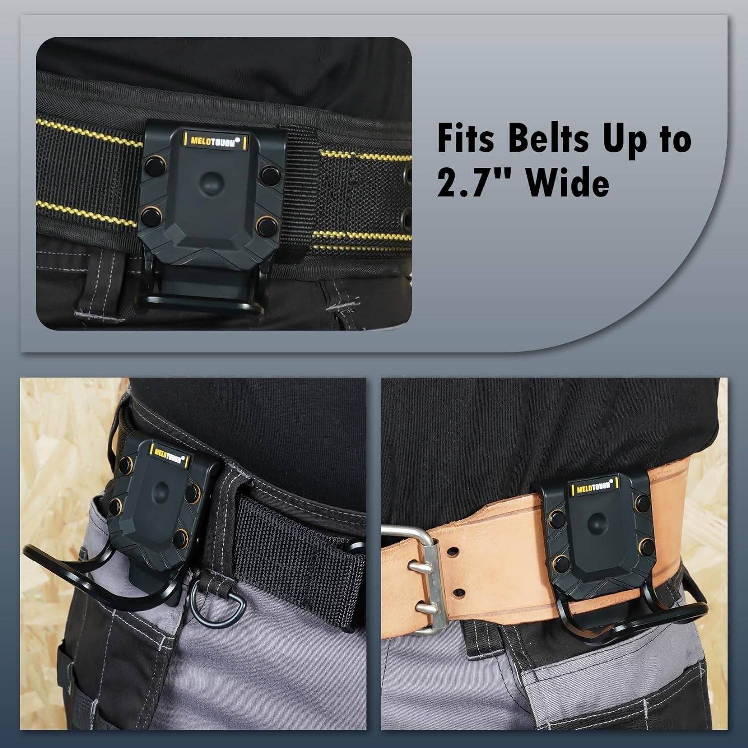 MELOTOUGH Hammer Holder for Belt, Hammer Loop 2.7 «Lx2.9 «Wx3.5 «H