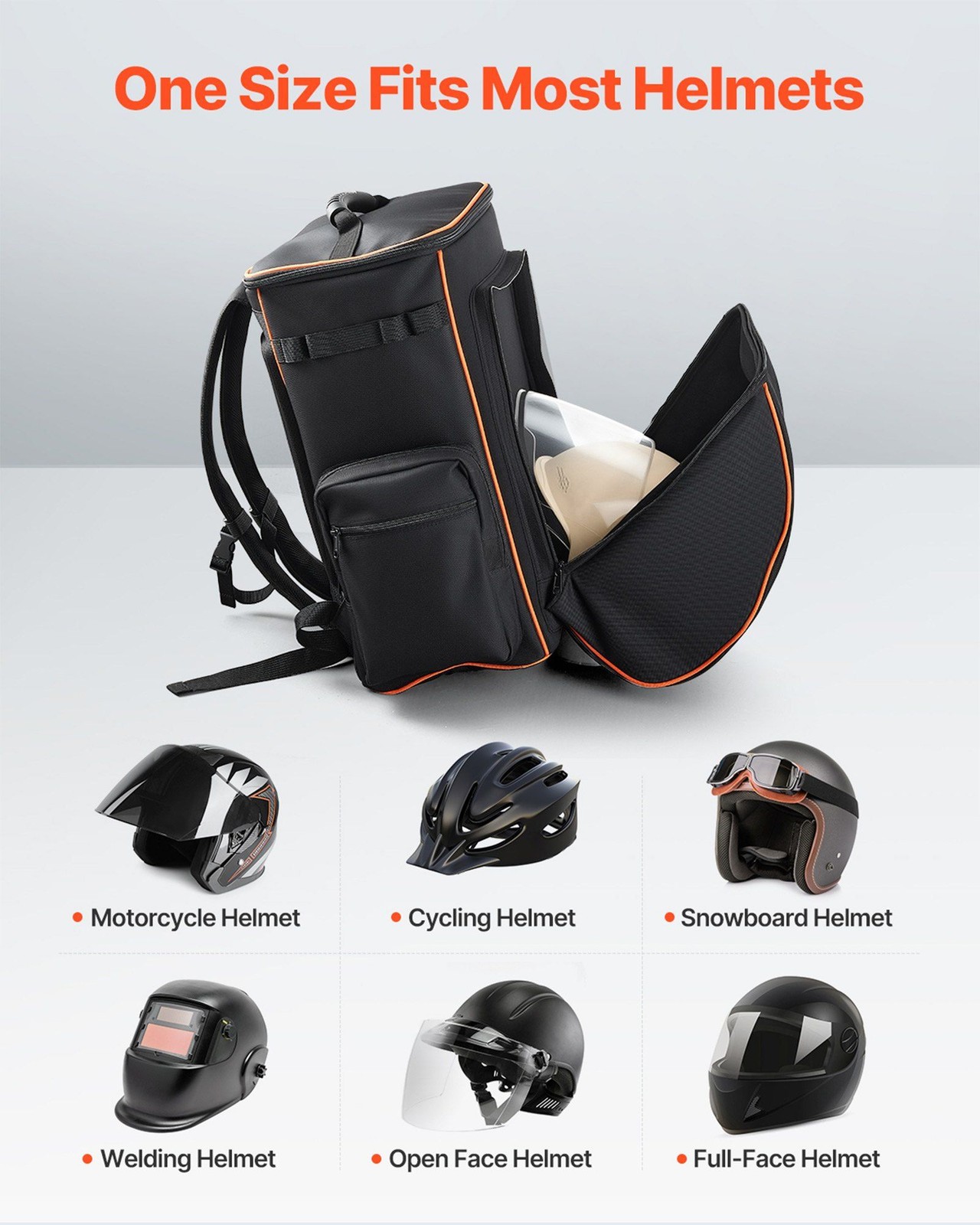 35.6L Ventilated Welder Backpack 600D Polyester Helmet Storage Pouch