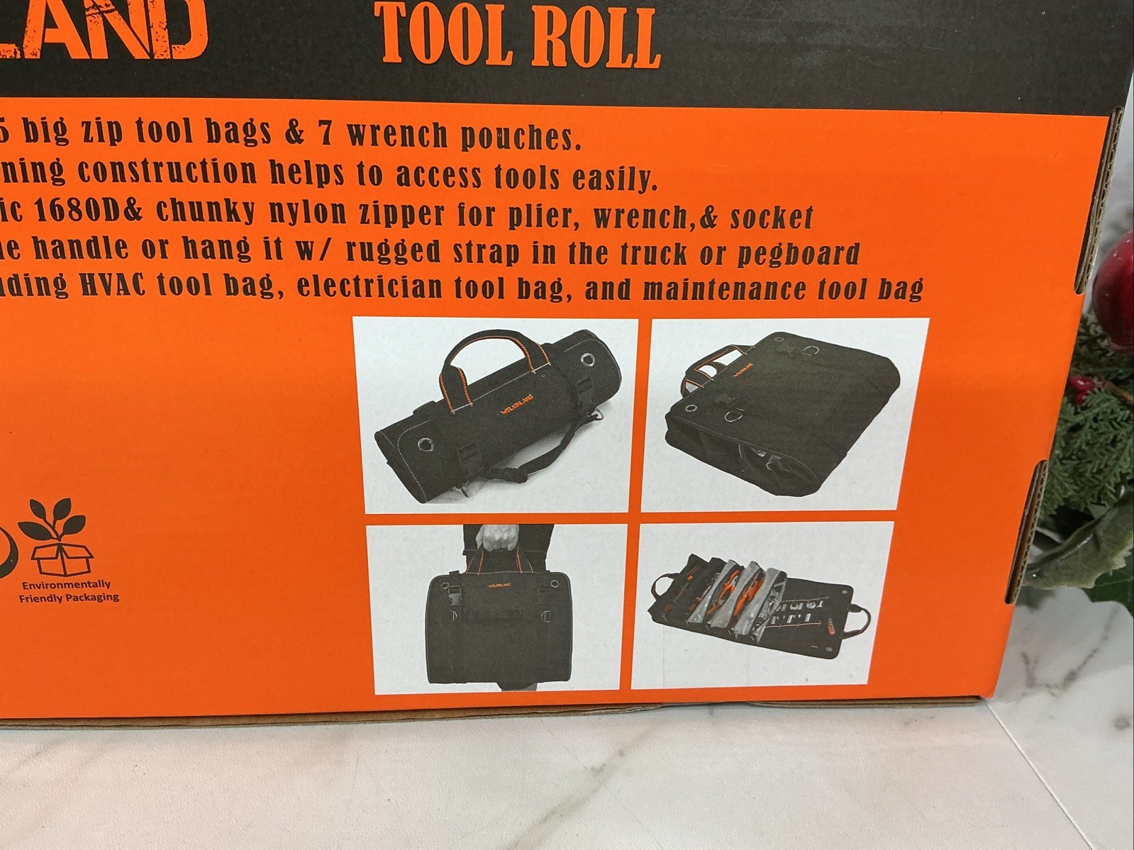 Welkinland Tool Roll Bag Heavy Duty Tool Organizer ~ W021016 ~ NEW/ SEALED