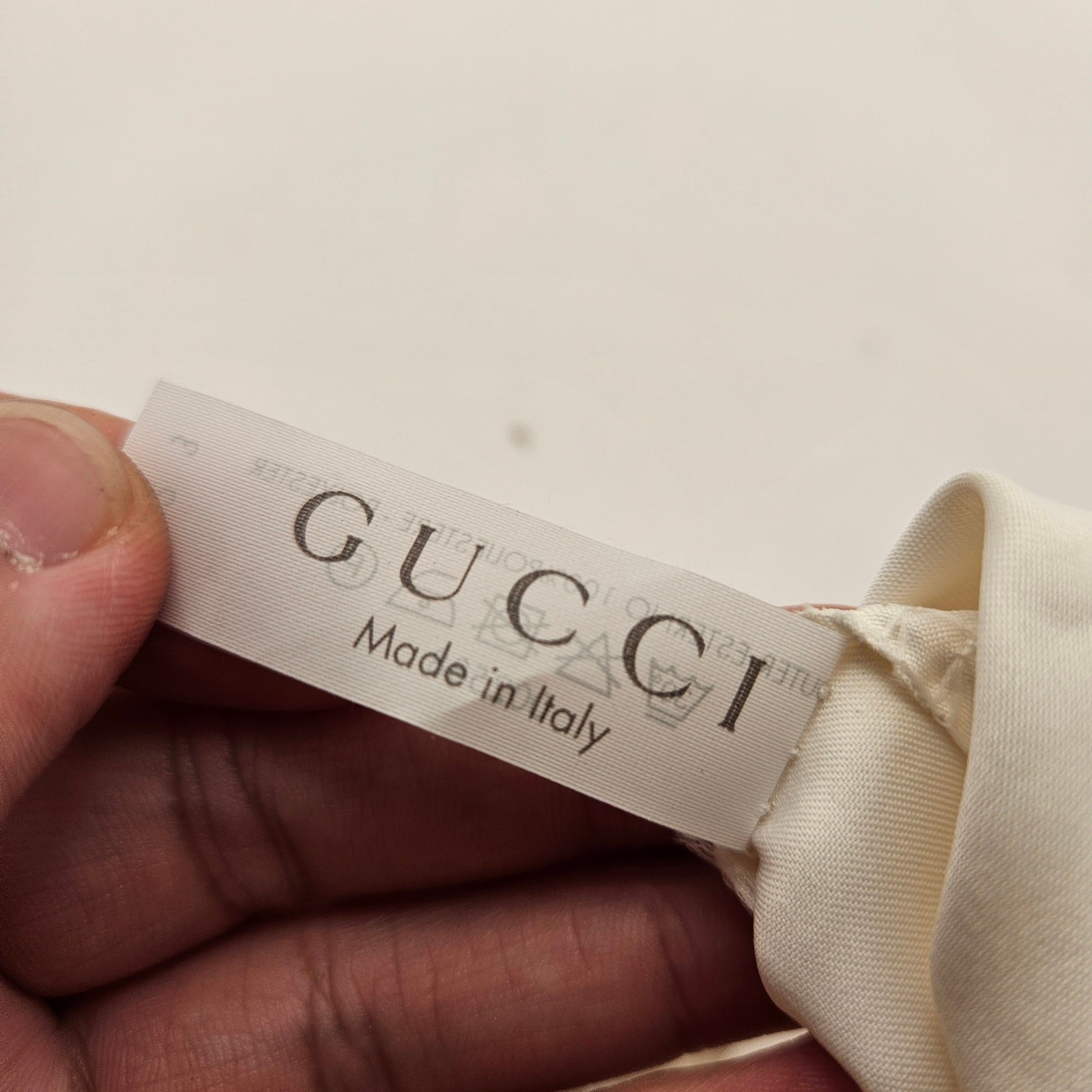 AUTHENTIC GUCCI WHITE DRAWSTRING DUST BAG STORAGE POUCH 15X7 MADE IN ITALY