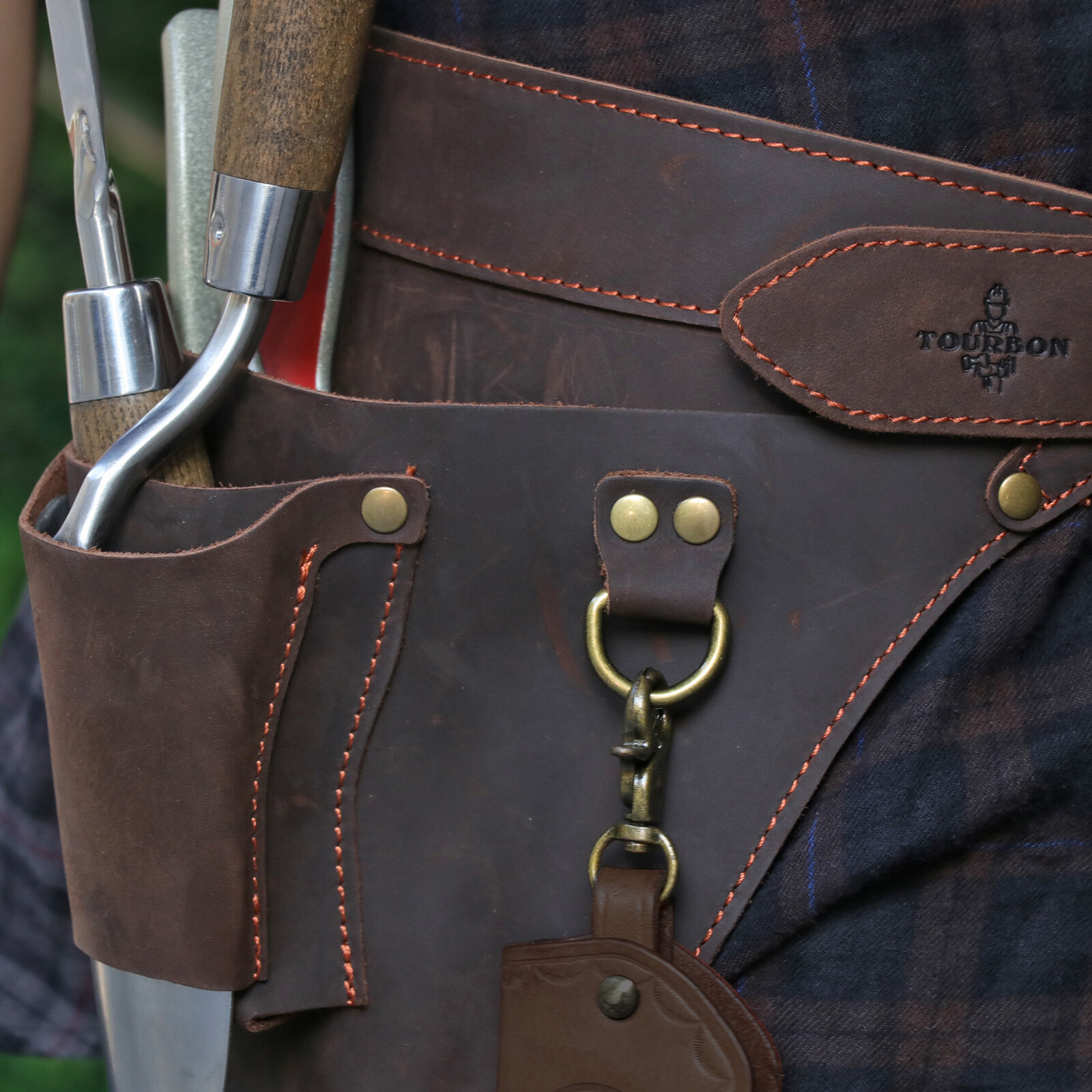 Tourbon Leather Garden Tool Holster Florist Belt Pouch Pruner Shear Holder