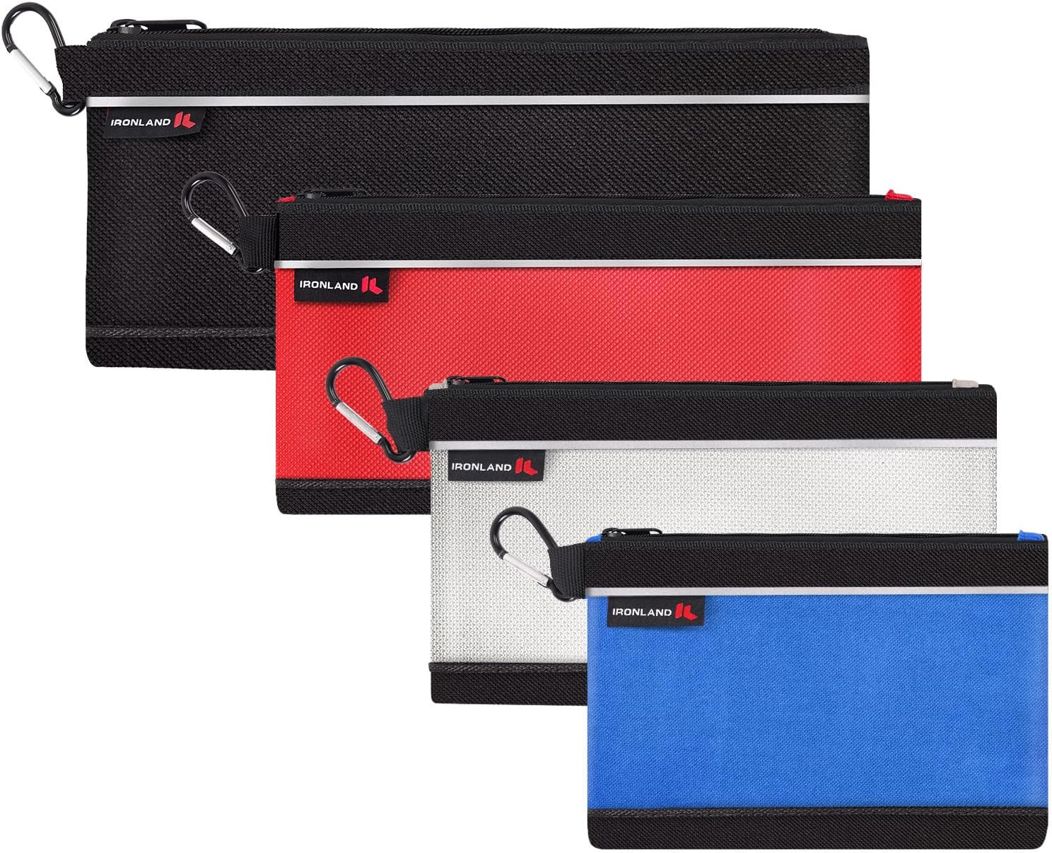 IRONLAND Small Tool Pouches with Zipper Premium Small Tool Bags Waterproof 1680D