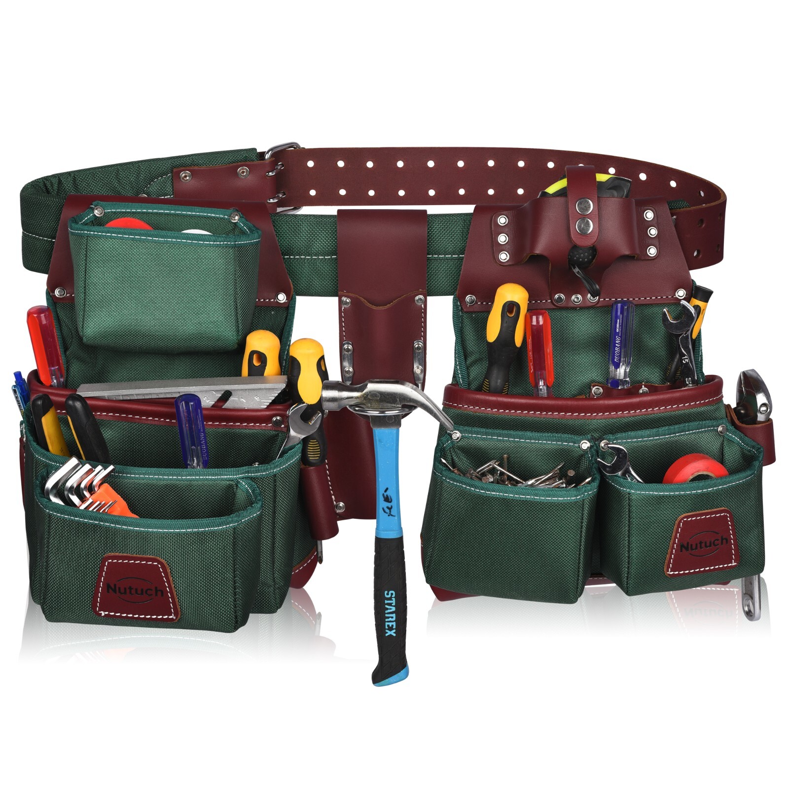 NUTUCH Nylon and Leather Tool Belt | Carpenter Tool Belts | Electrician