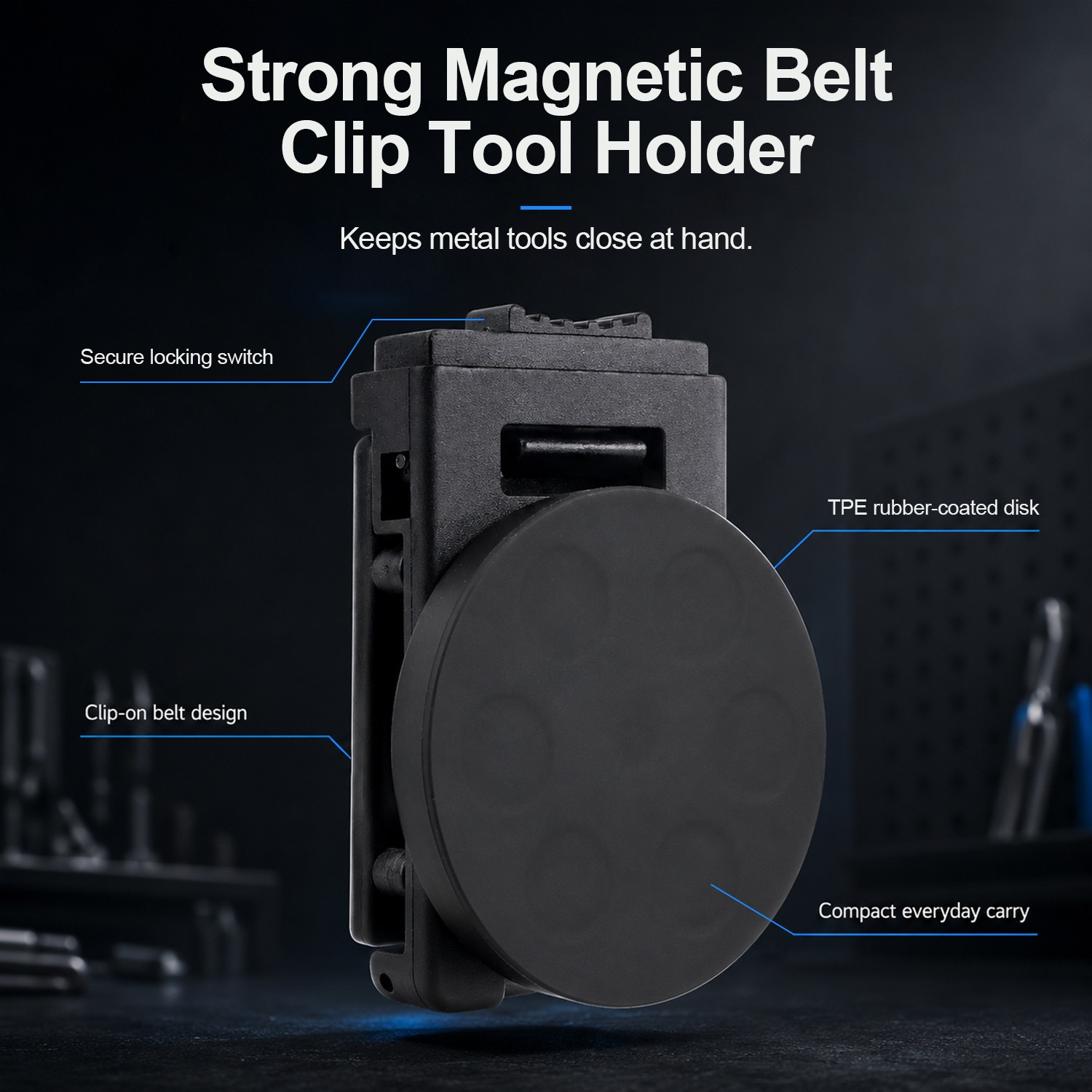 Magnetic Tool Belt Clip Heavy Duty Holster Strong Tool Holder for Tools- 2styles