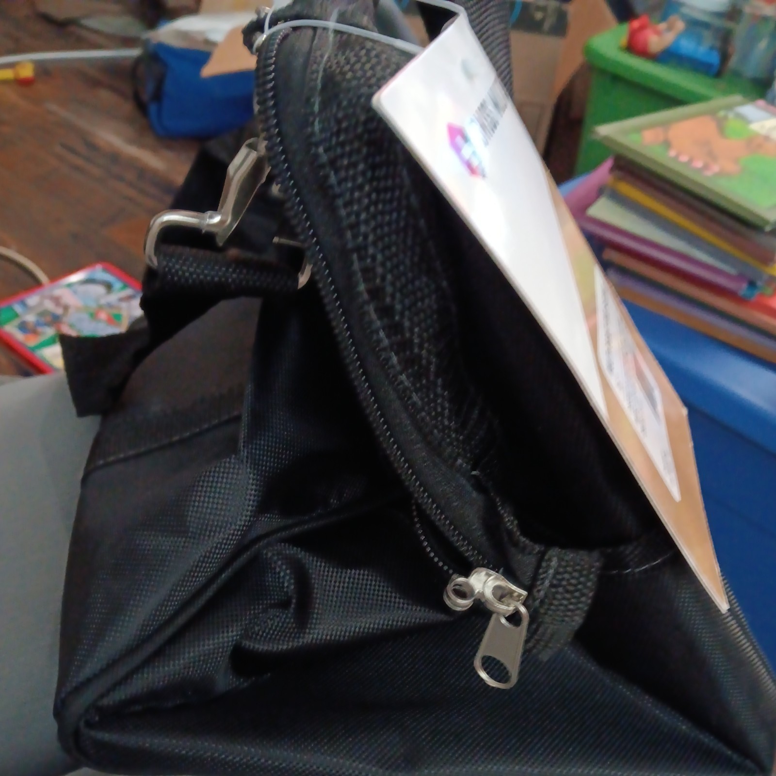 Swiss Military Multi Pocket Tool Satchel Large Black & Gray 16″ Heavy Duty NWT