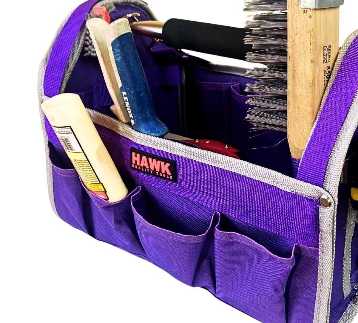 RAVEN 12.5″ Pink Tool Carry-All Tool Bag | Premium Canvas with Multi-Pockets…