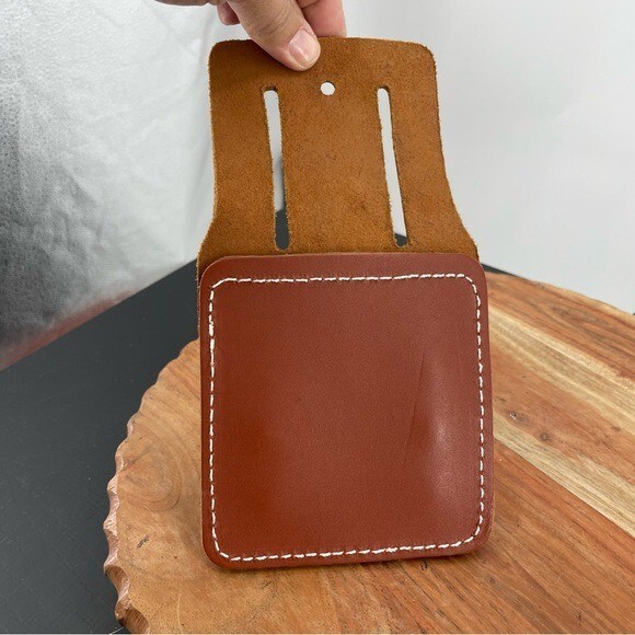 CLC Custom Leathercraft Heavy Duty Belt Loop Hammer Holder brown leather brass