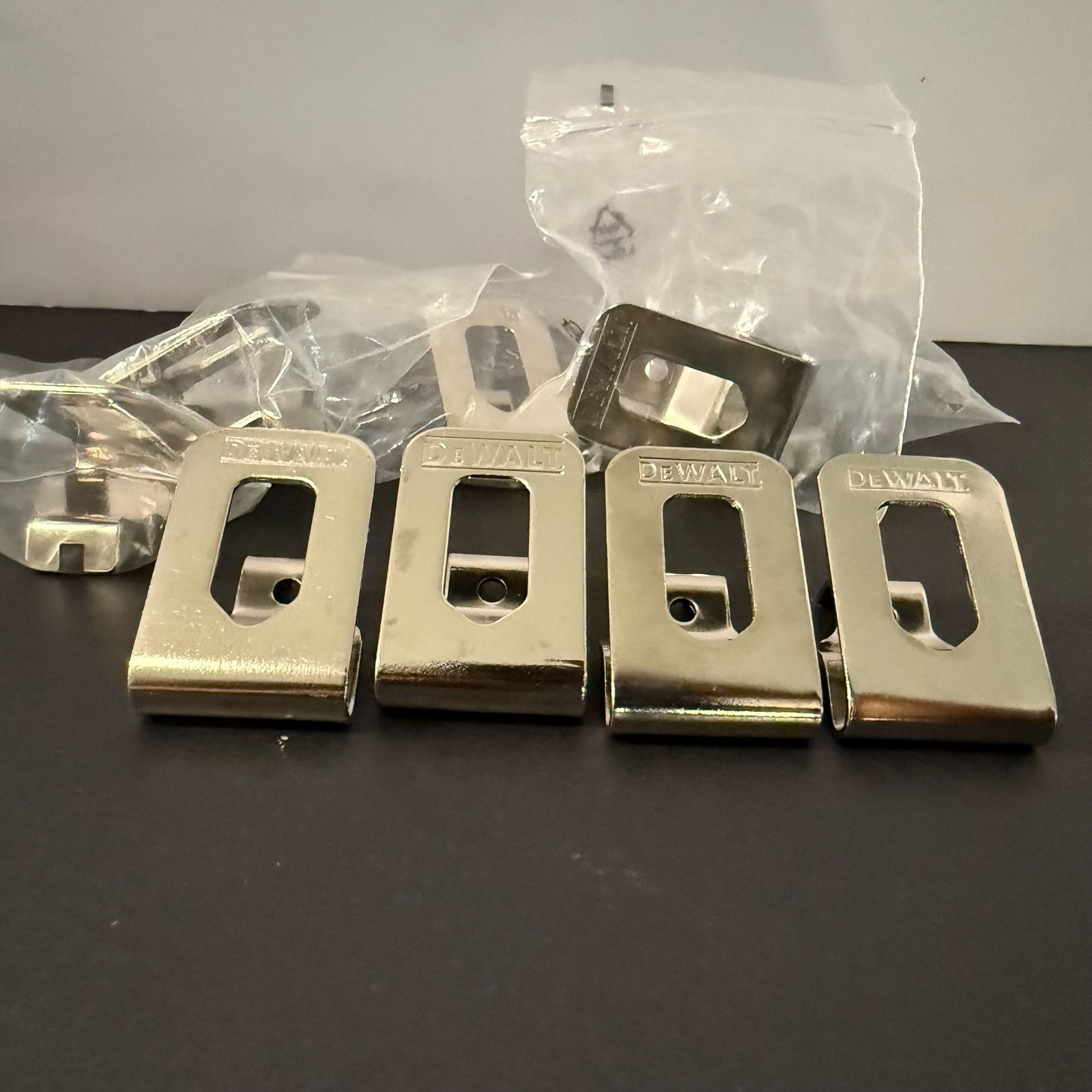 DeWalt Lot of 9 Replacement Stainless Steel Tool Belt Clips N268241 N086039