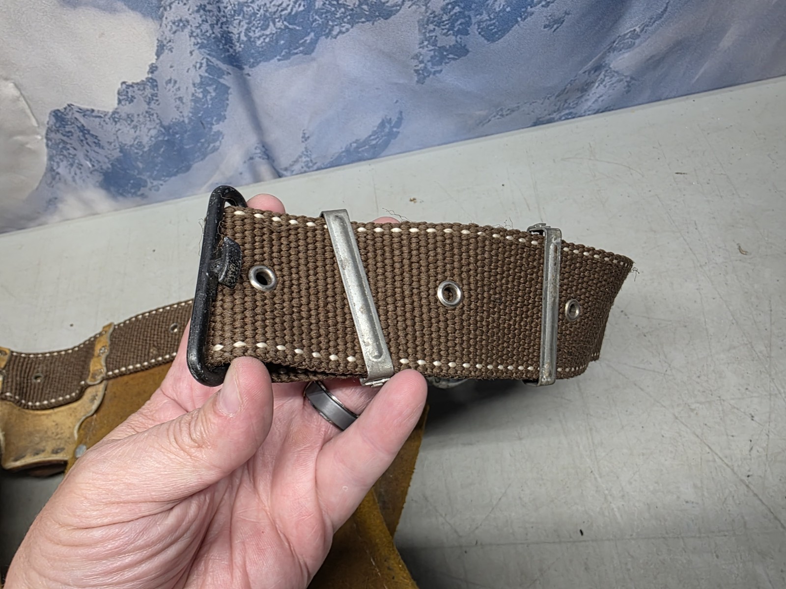 🔥 Vtg Action Leathercraft ALA 427 Brown 11 Pocket Adjustable Tool Belt 34-38″