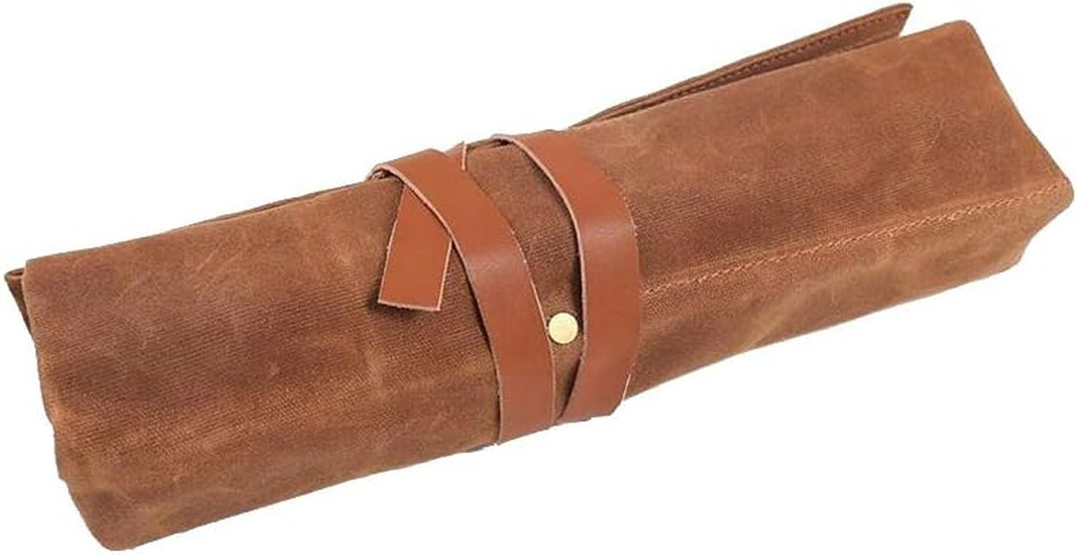 Chisel Roll,Waxed Canvas Tools Wrench Roll up Pouch,Chisel Carrying Case,Wrench