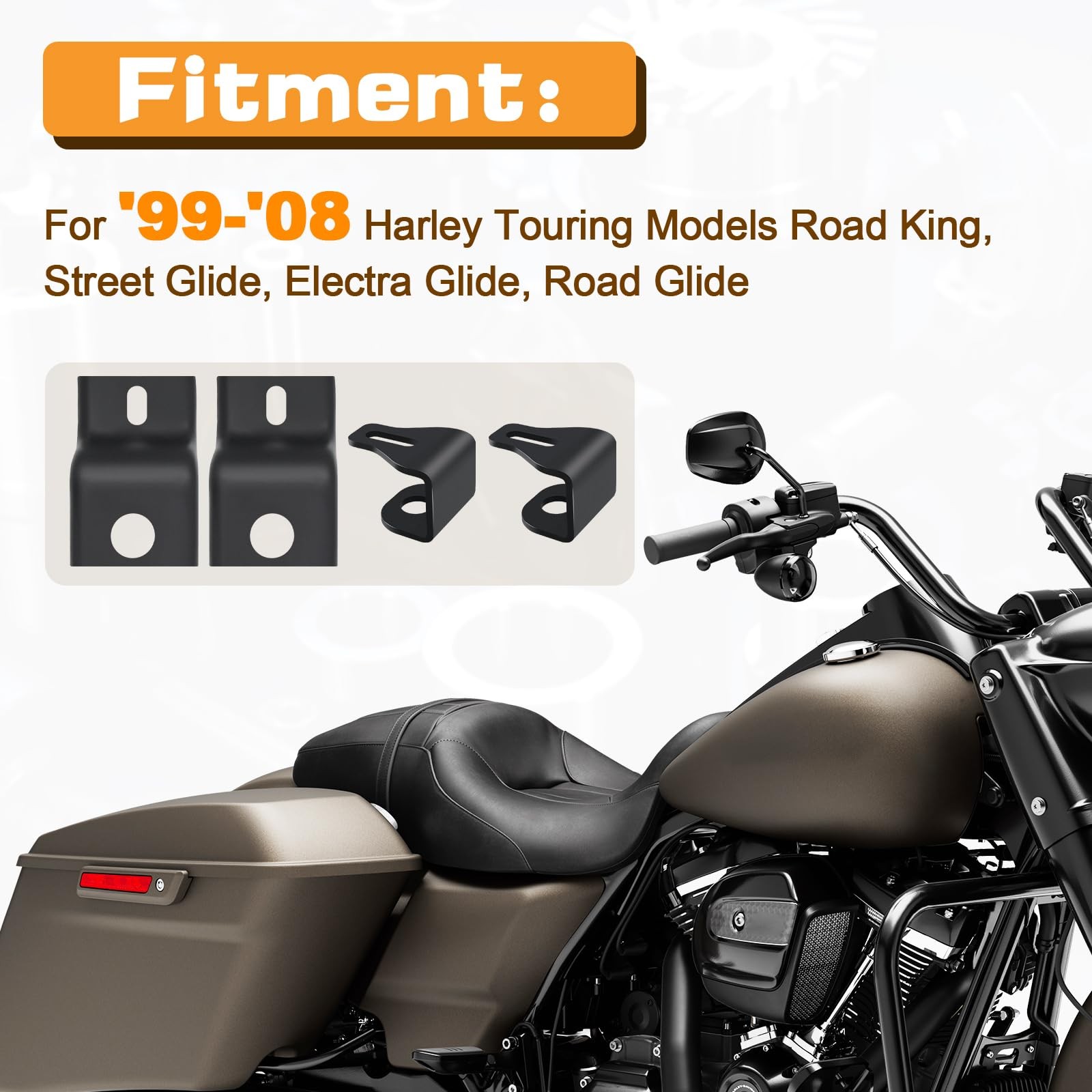 Saddlebag Lock Hardware Mounting Bracket Kit for Harley Road king/Street glid…