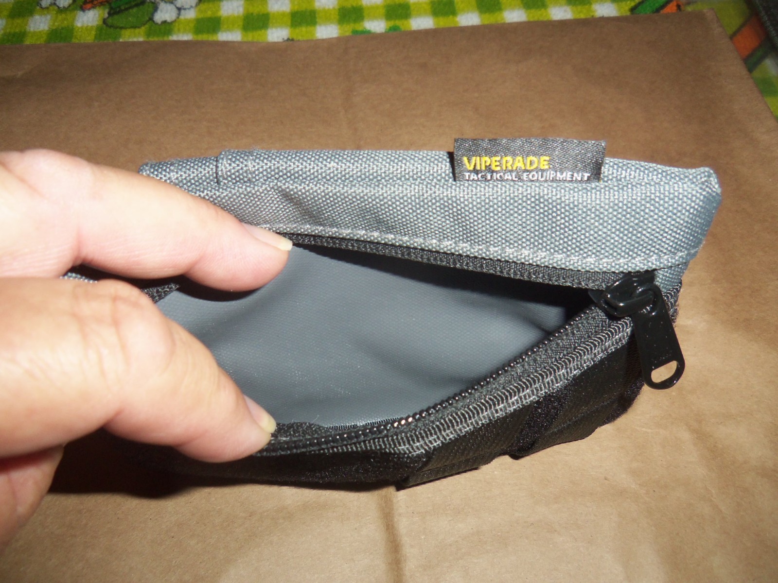 Viperade EDC Pouch Canvas Pocket Organizer for Men 3 Tool Slots Tactical Gray
