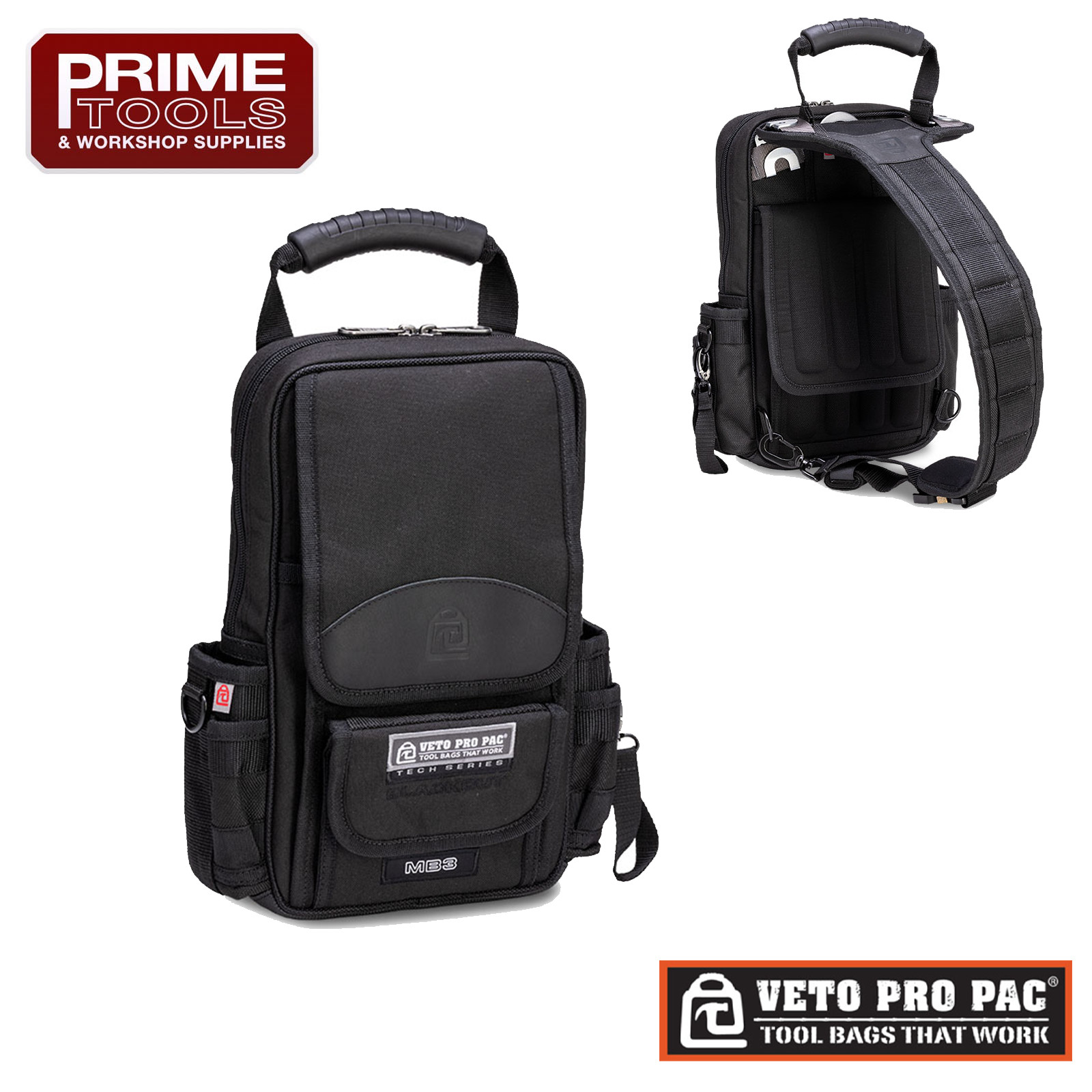 Veto Pro Pac MB3 BLACKOUT Large Meter Bag / Tool Pouch (With Sling Strap)