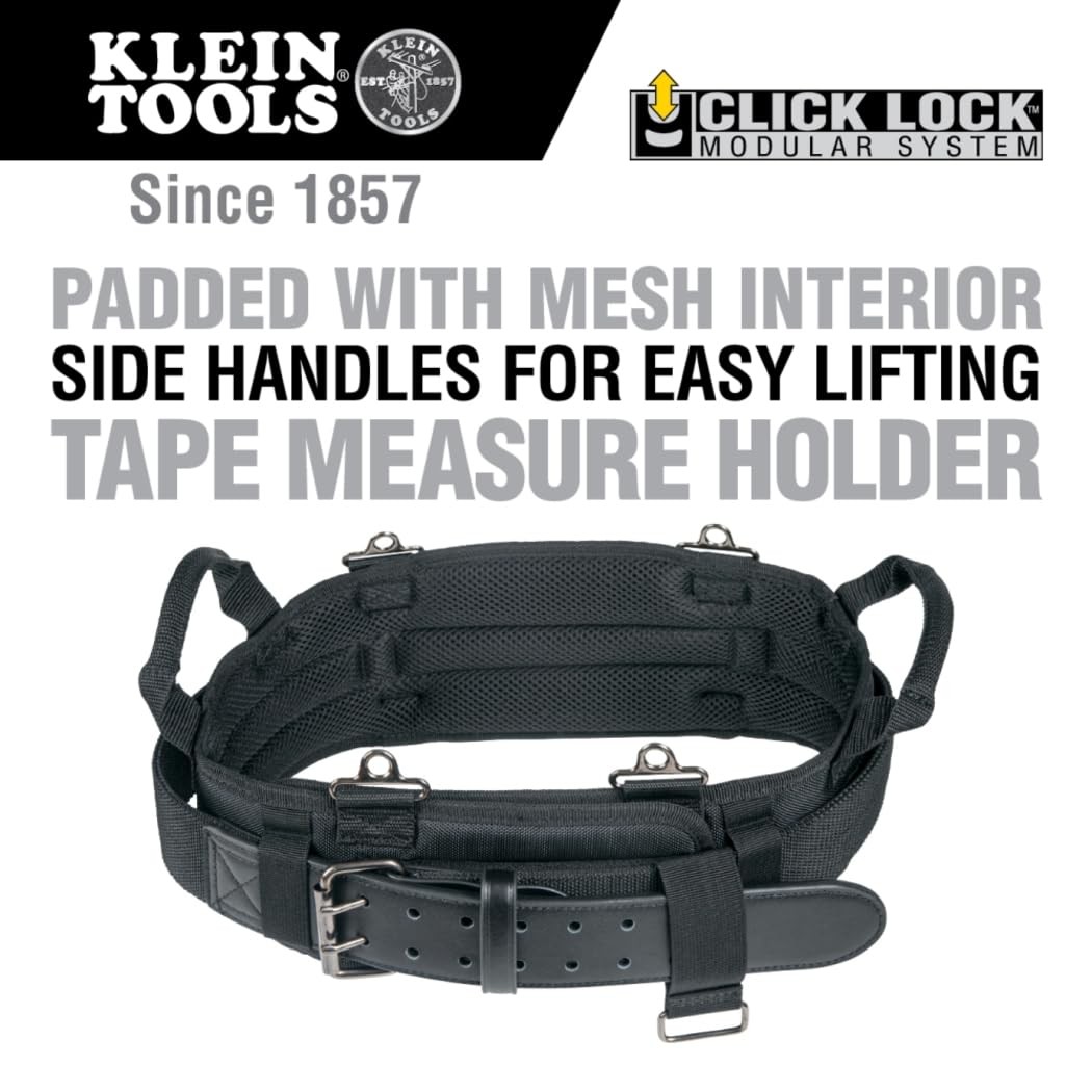 Klein Tools 2 Inch Wide Padded Tool Belt Large 35 To 39 Inch Waist Support