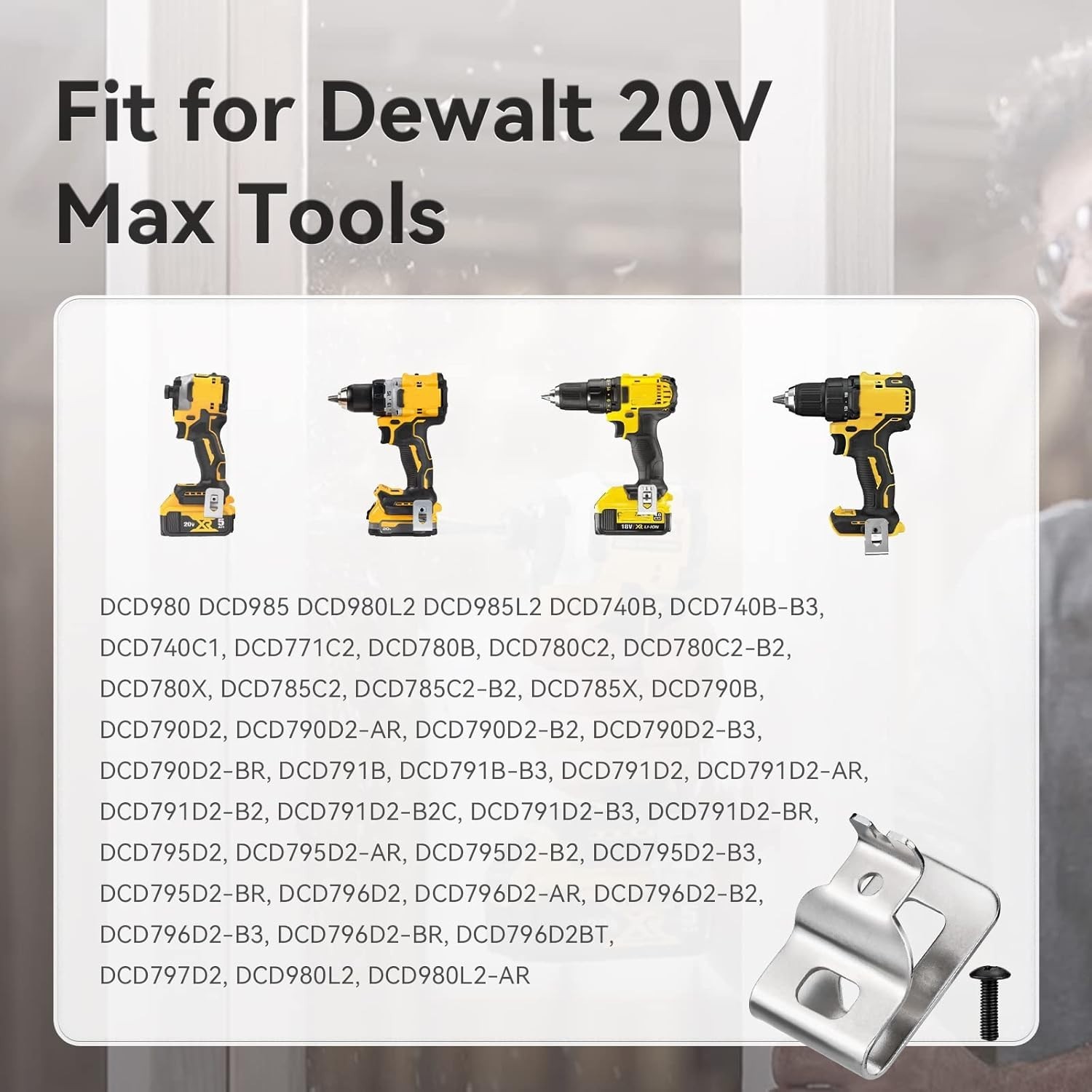 Belt Clips for Dewalt, 6pcs 304 Stainless Steel Drill Tool Clips with Screws …