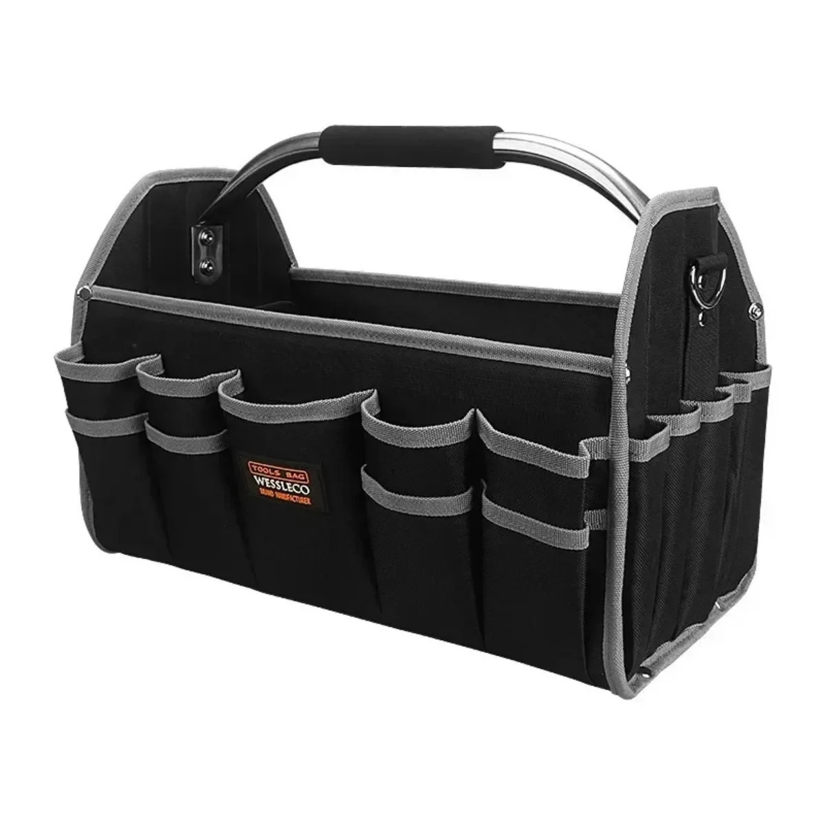 1680D Oxford Cloth Tool Bag Iron Tube Multifunctional Electrician Tools Storage