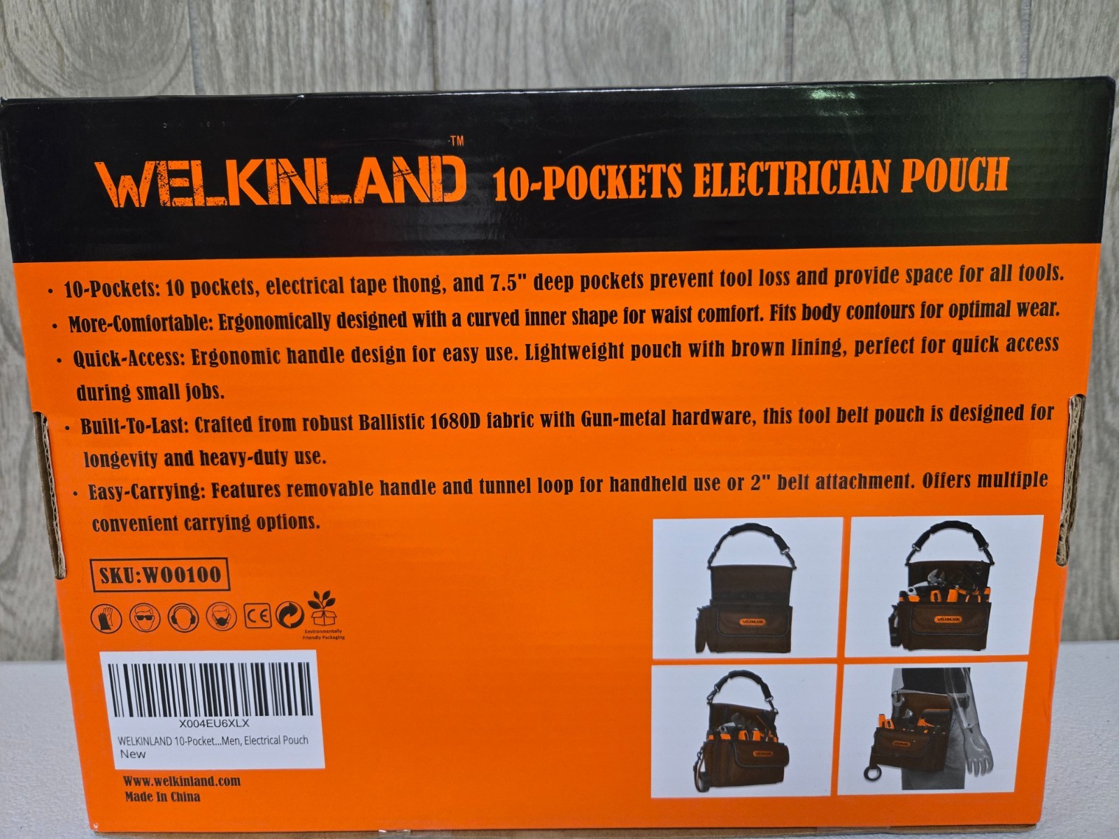 WELKINLAND 10-Pockets Electrician Pouch Tools Belts Heavy Duty