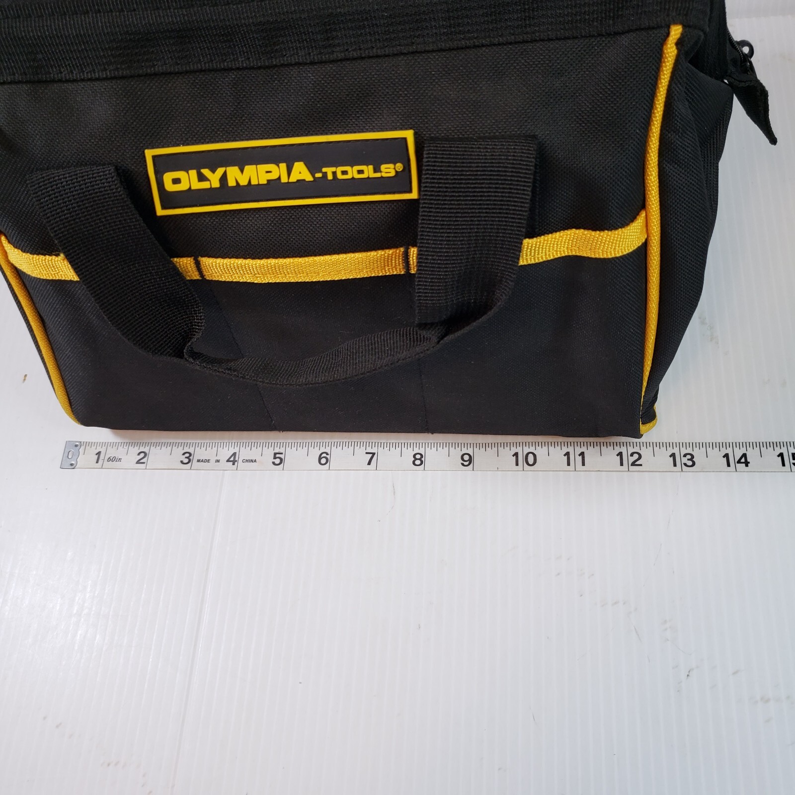 13 Inch Wide Mouth Tool Bag Molded Waterproof Base With 3 Pockets