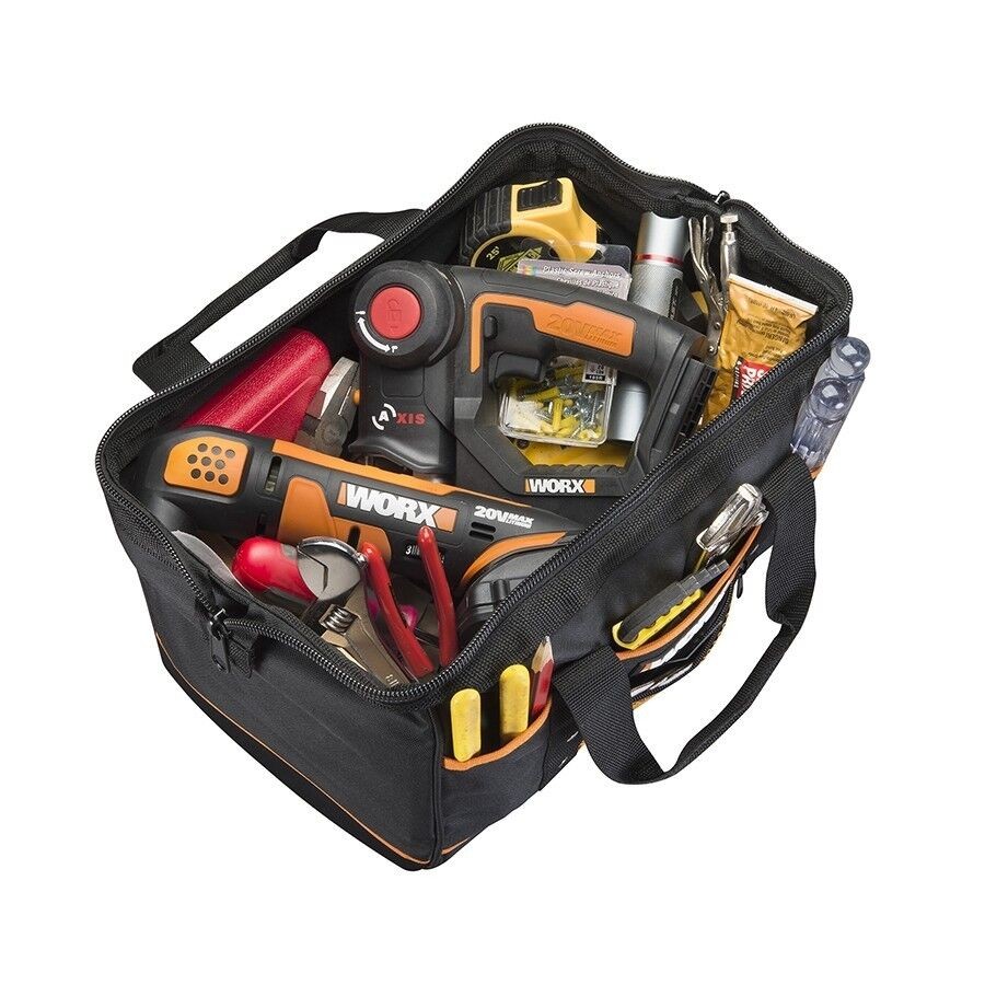 WA0076 WORX Zippered Tool Bag with Interior and Exterior Pockets