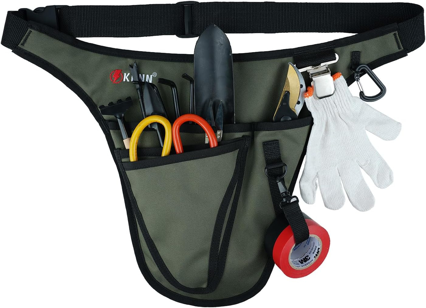 Garden Tool Belt,Durable Adjustable Tool Belt Waist Pouch with 4 Pocket for Wome
