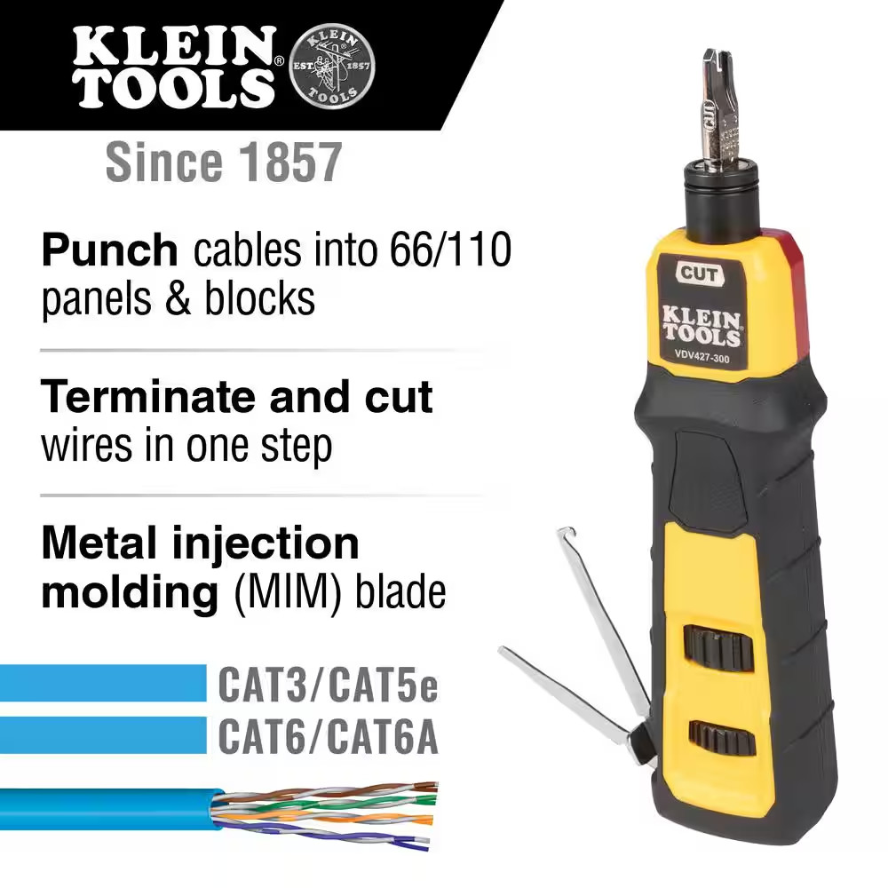 Impact Punch down Tool and Heavy-Duty Scissors Tool Set