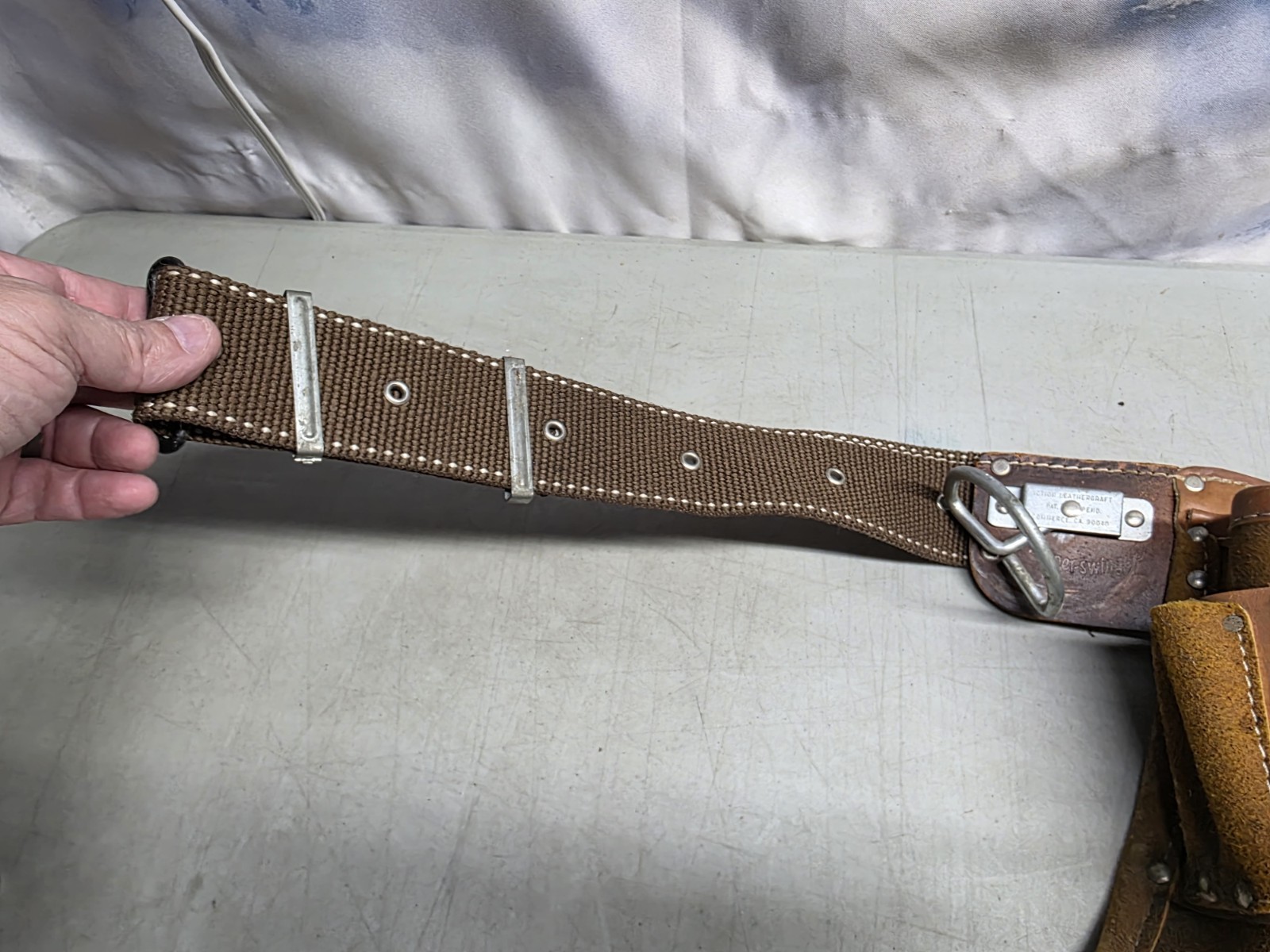 🔥 Vtg Action Leathercraft ALA 427 Brown 11 Pocket Adjustable Tool Belt 34-38″