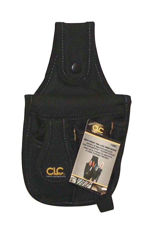 CLC 4-Pocket Polyester Tool & Phone Holder 6×9.8in Black