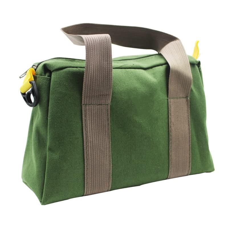 14 Inch Wide Mouth Tool Bag, Heavy Duty Canvas Tool Storage Bag, Large Capaci…