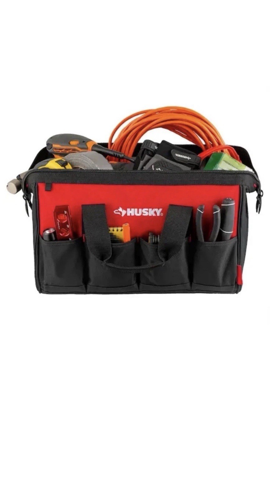 Husky 3-Piece Tool Bag Set 18″ 14″ 12″ Multi-Pocket Heavy Duty Tote