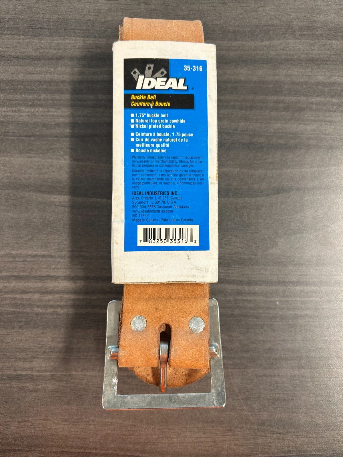 Ideal 35-316 Buckle Belt 1-3/4″, Standard Leather