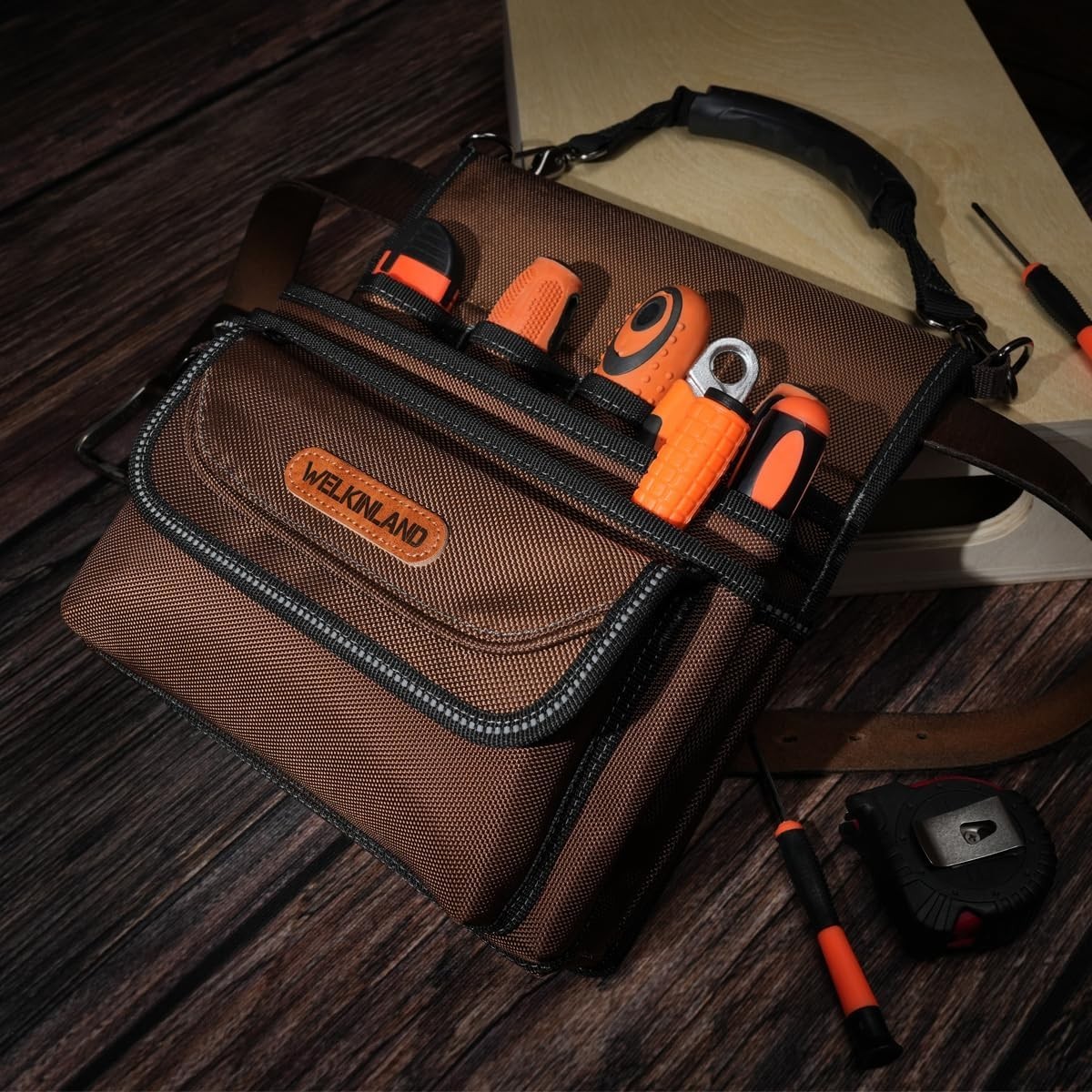 WELKINLAND 10-Pockets Electrician Pouch Tools Belts Heavy Duty