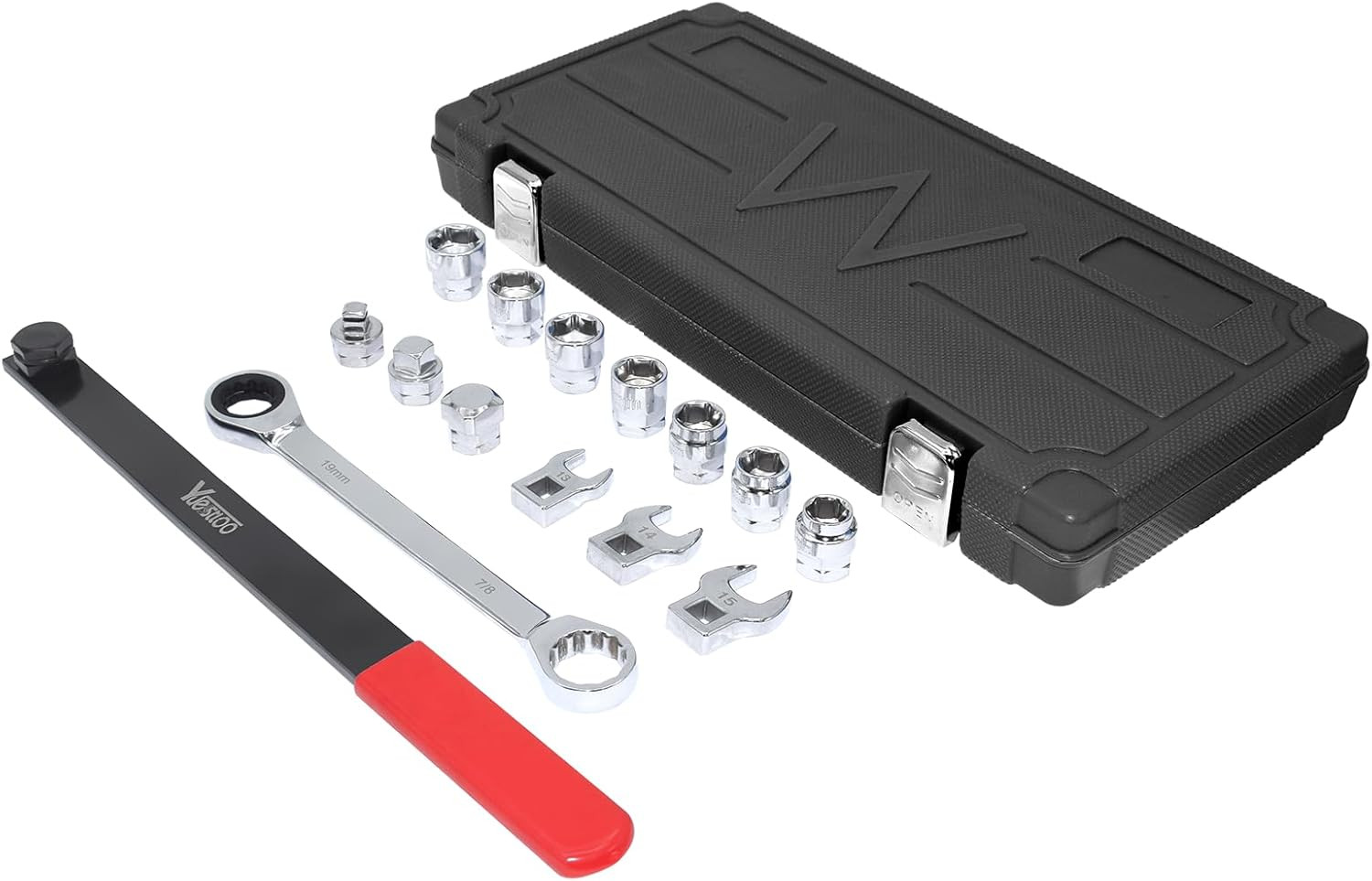 15Pcs Universal Ratcheting Serpentine Belt Tool Set, Serpentine Belt Removal Ins