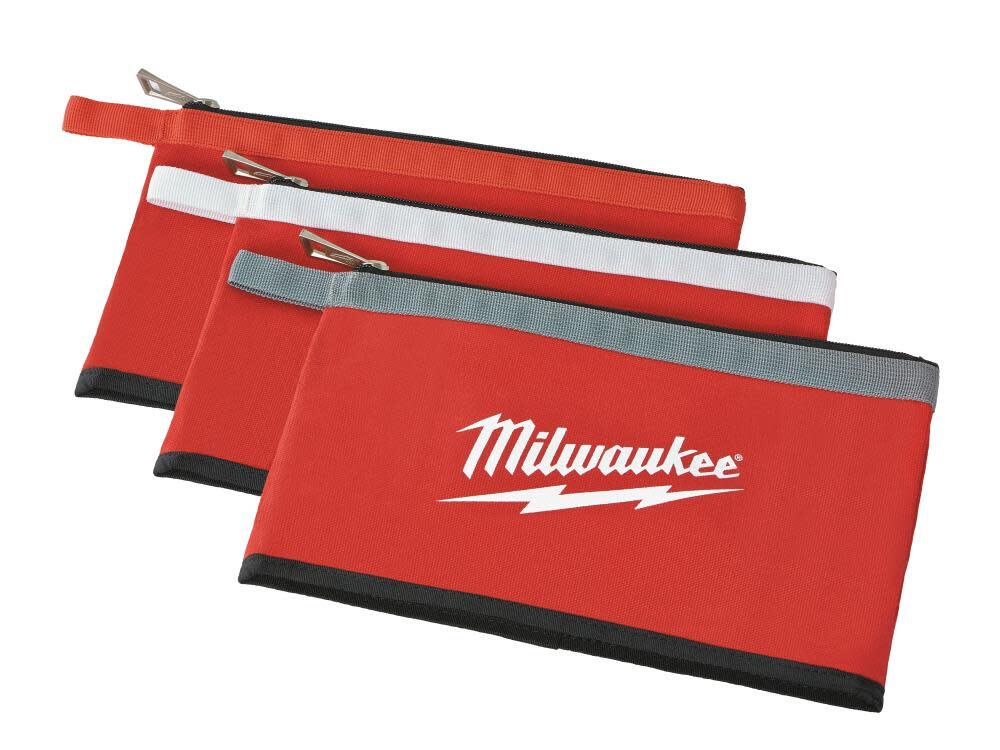 Milwaukee 3 Pk Zipper Pouches