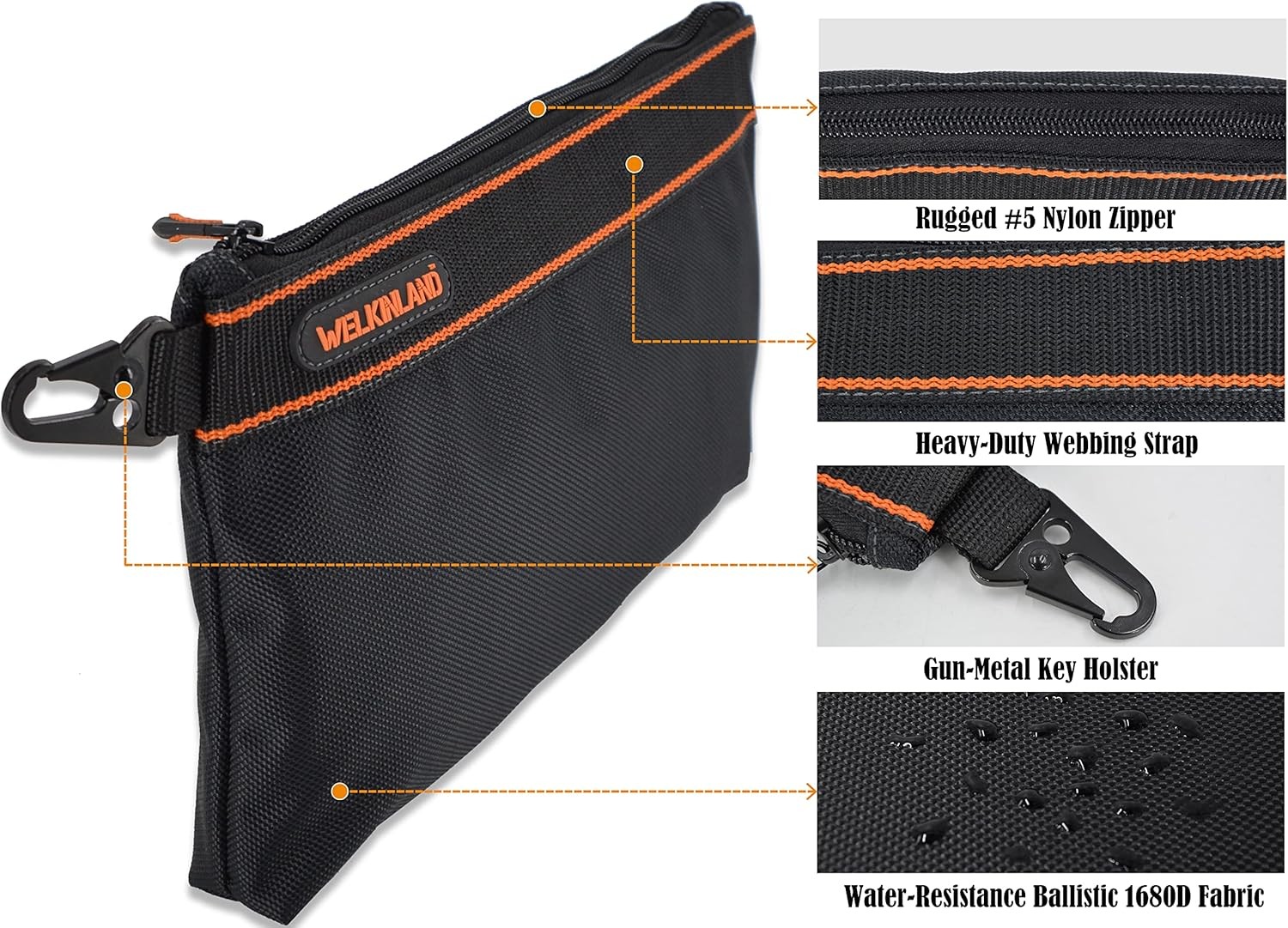 WELKINLAND 4-Packs Small tool pouch, Heavy-Duty Tool pouches, Electrician tools