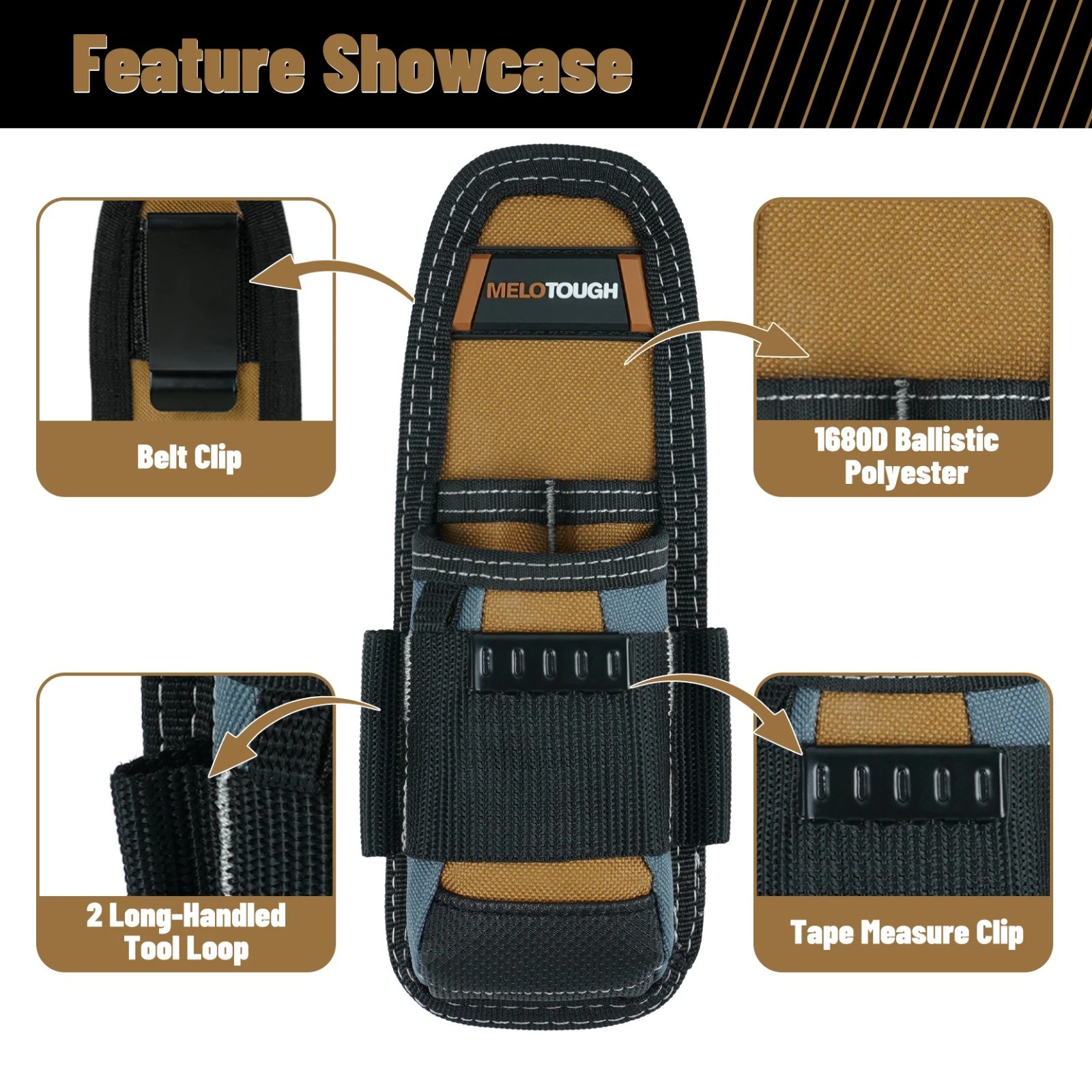 Construction Tool Holder Small Electrician’s Tool Pouch For Tool Belt