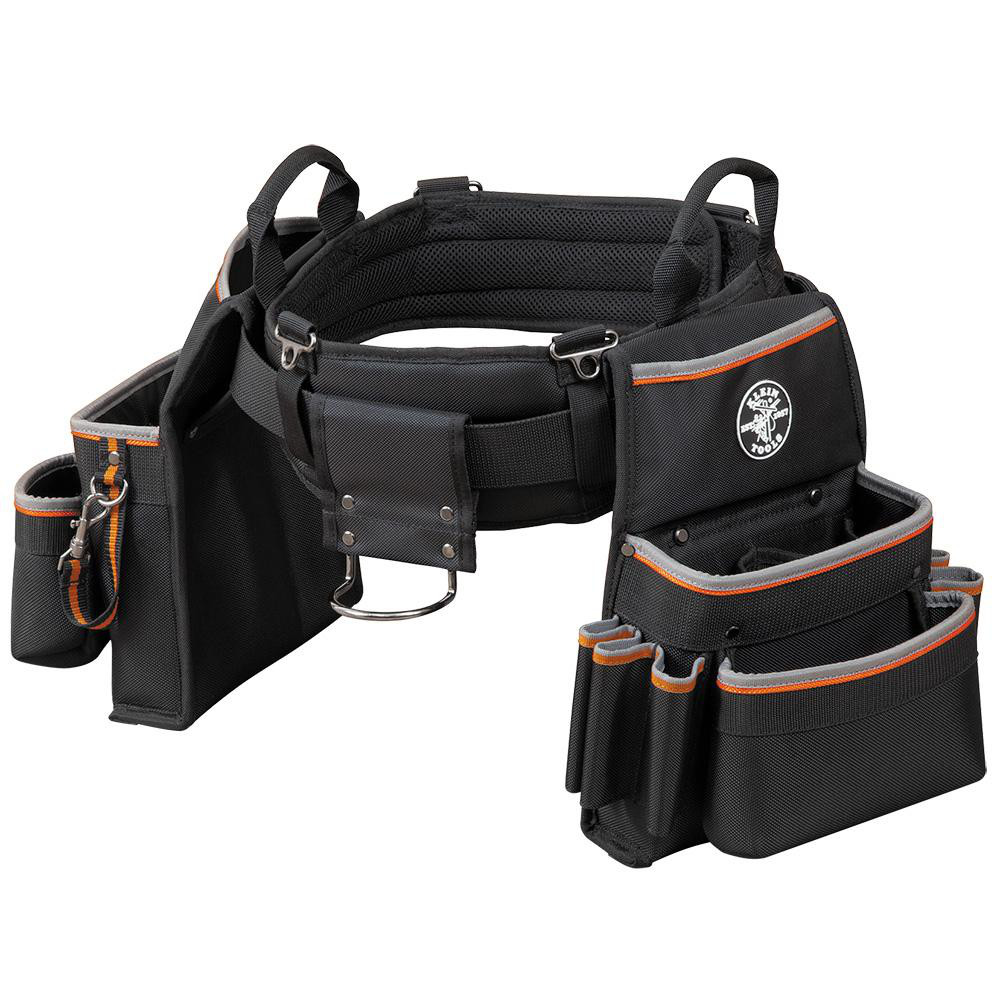 Large Tool Belt W/ Removable Pouches Polyester Weave Tradesman Pro Electricians