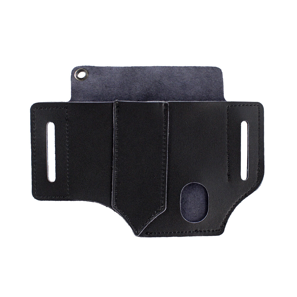 Tactical Molle Leather Bag Multitools Belt Pocket EDC Flashlight Storage Holster