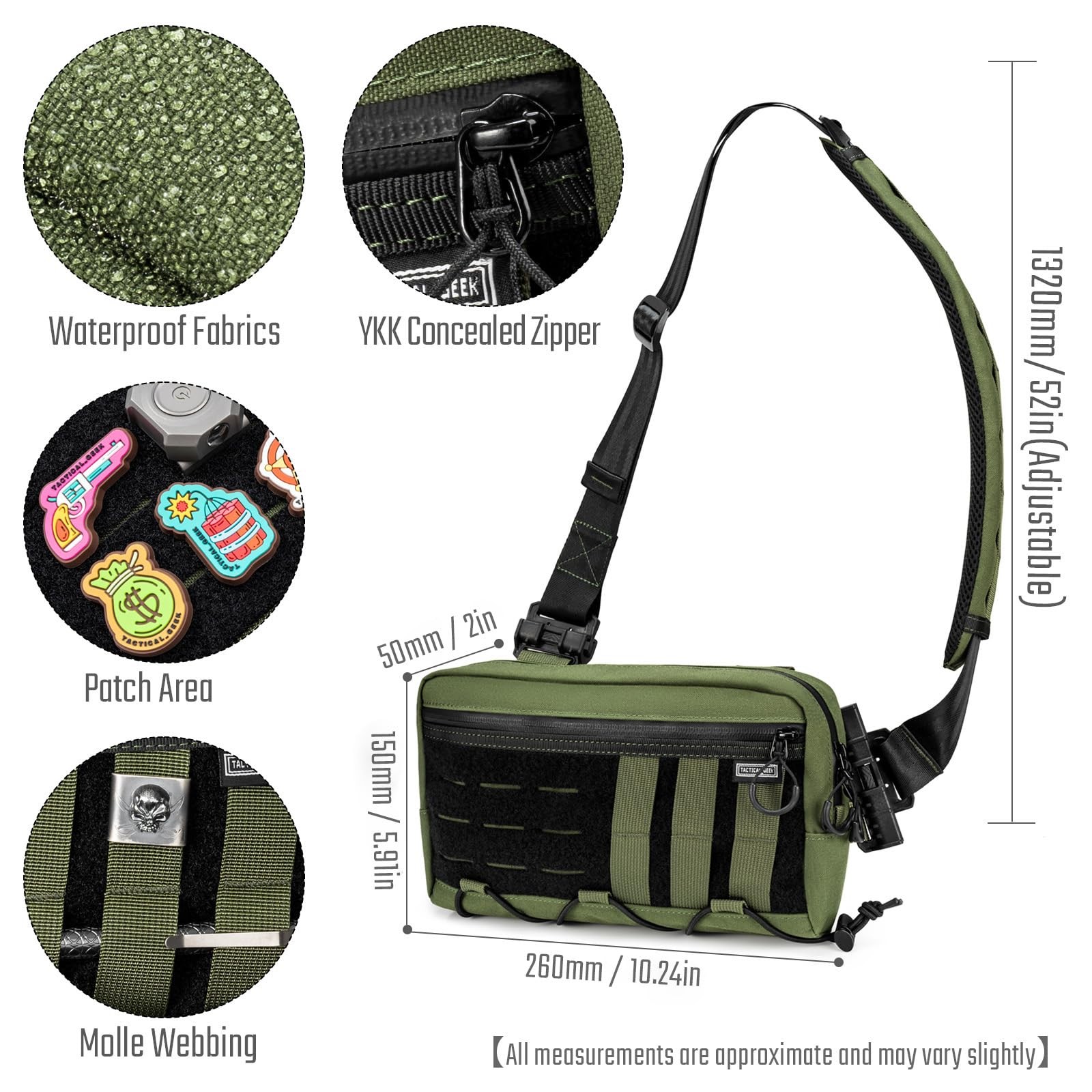 Tactical_Geek Tacticalgeek Cache L3 Edc Sling Bag Chest Lightweight Shoulder