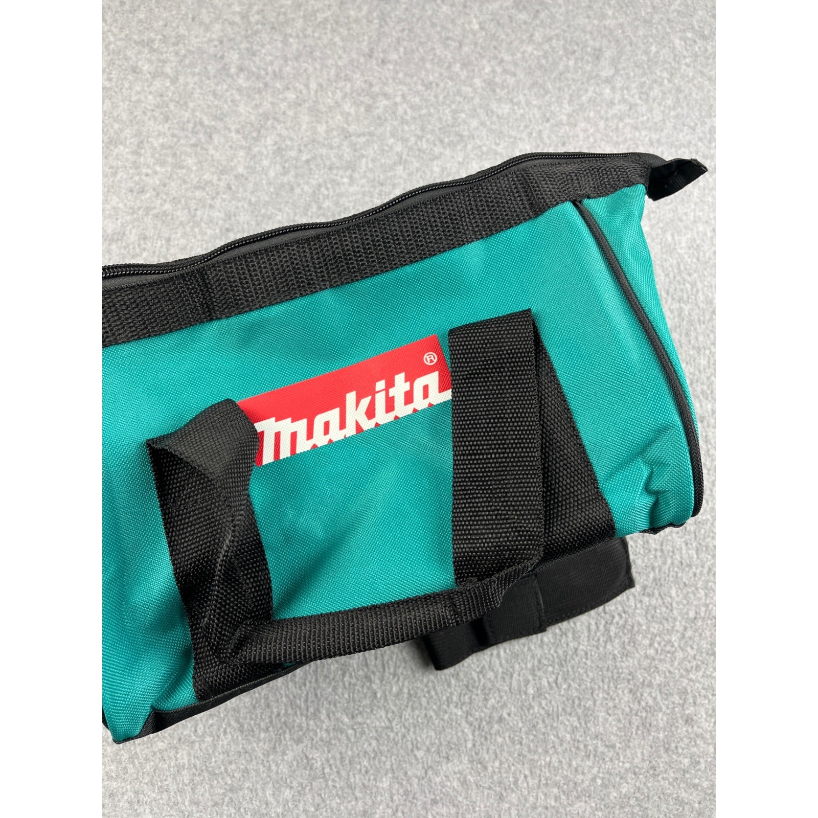 Makita Tool Bag Small Teal Black Zippered Canvas Storage Tote