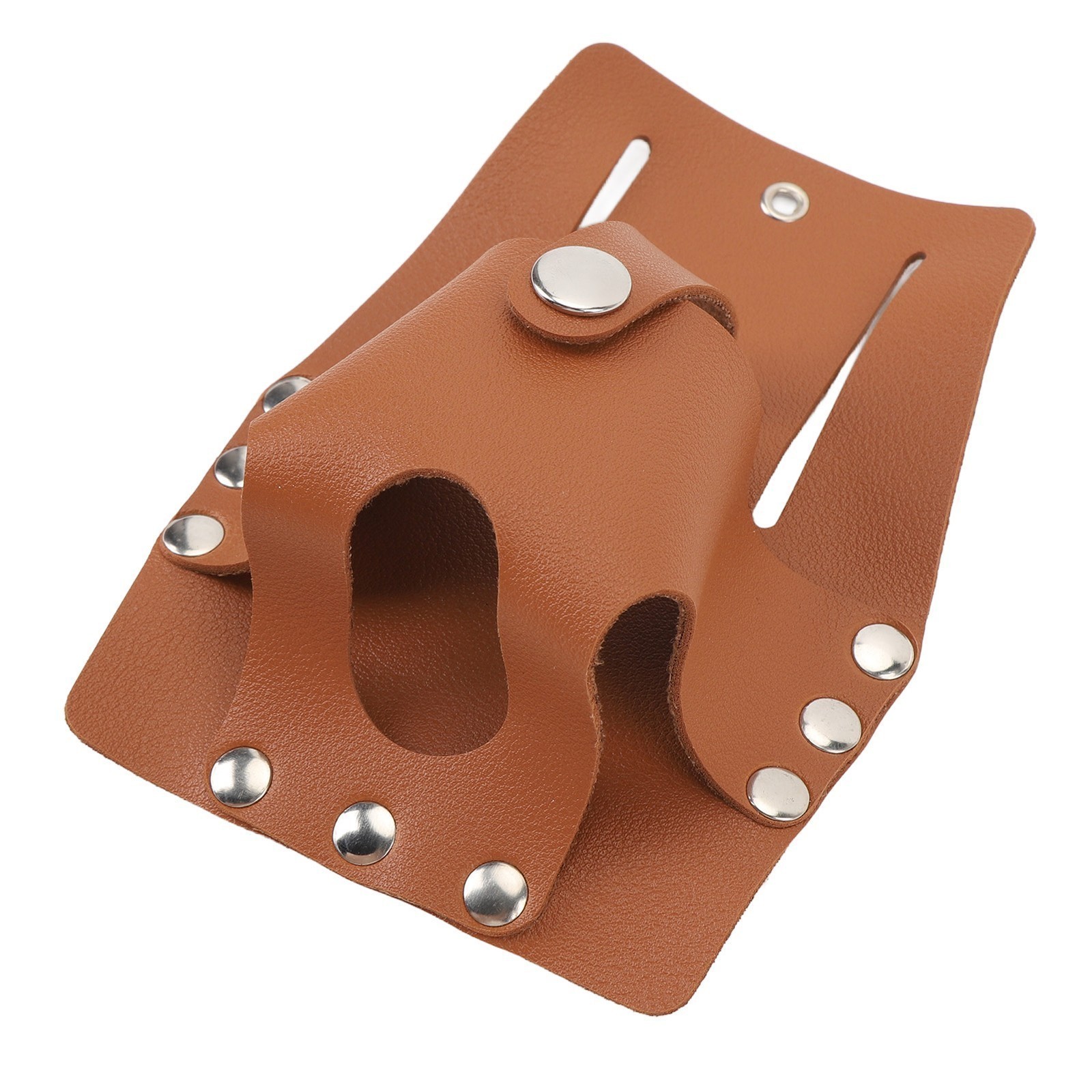 Tape Measure Holder PU Leather Large Capacity Button Closure Tape Measure Pouch