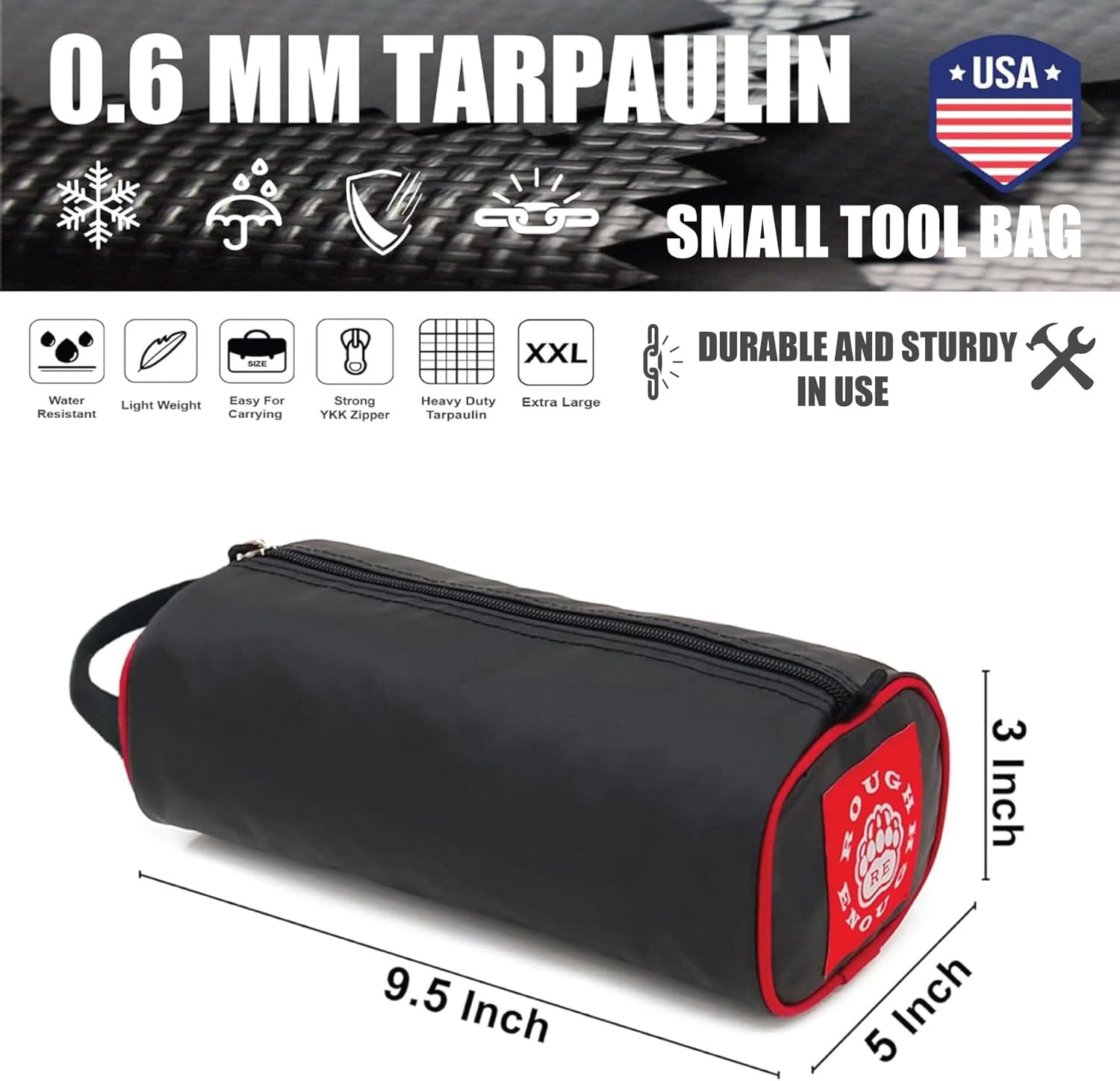 Rough Enough EDC Tool Bag Organizer with Handle – Portable Pouch for Gear