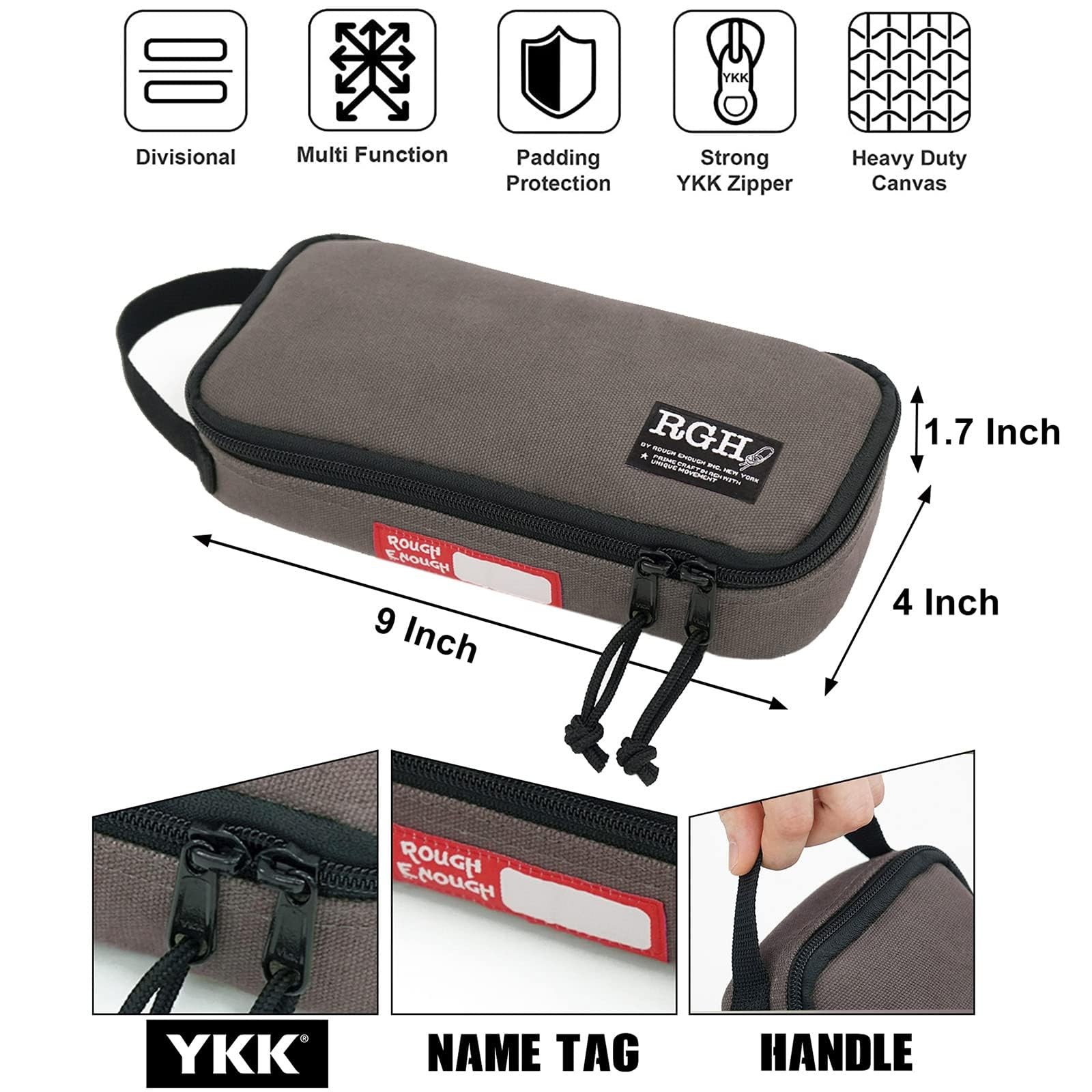 Rough Enough Small Tool Bag Pouch Canvas Portable Box Organizer Case with Zip…