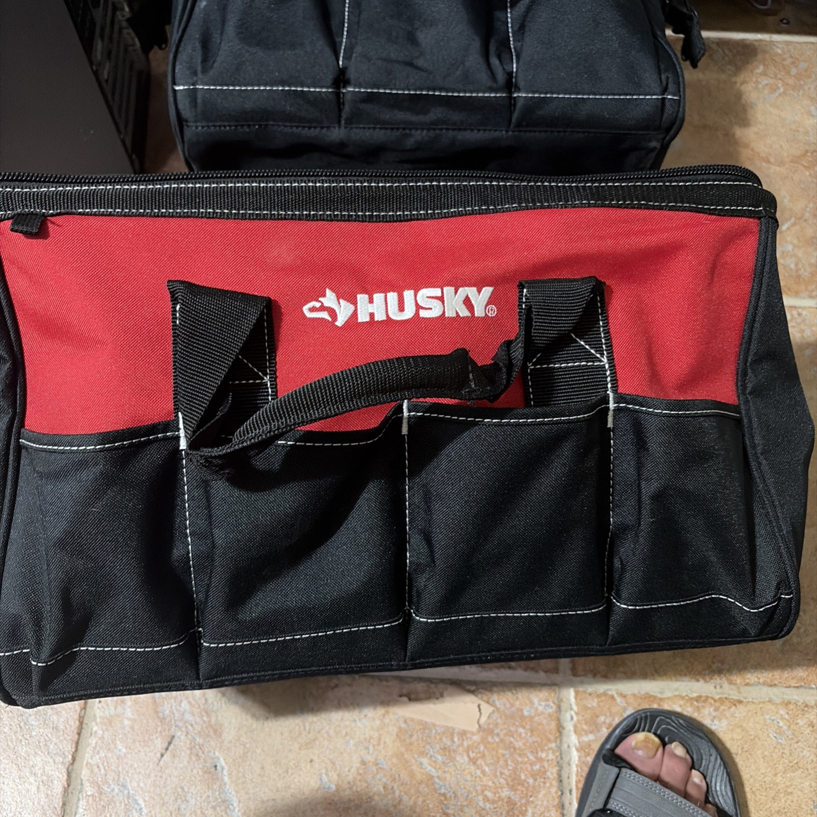 Husky 3 Tool Bag Combo Set -12 inch 15 Inch and 18 inch Bags Water Resistant