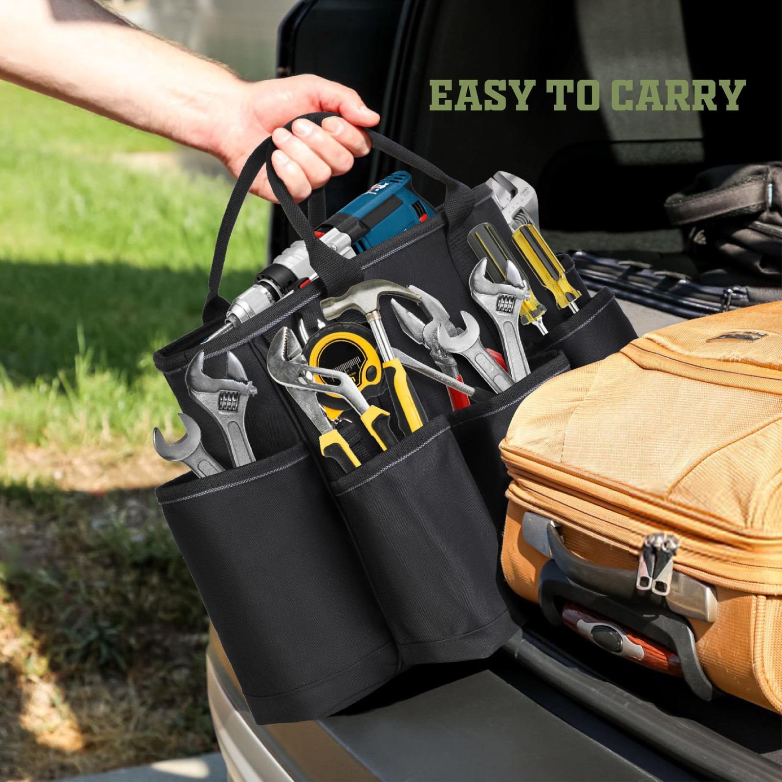 Tahoe Trails 14 inch Supply bag Open Top Tote tool bag Tool Organizer bag, 13…