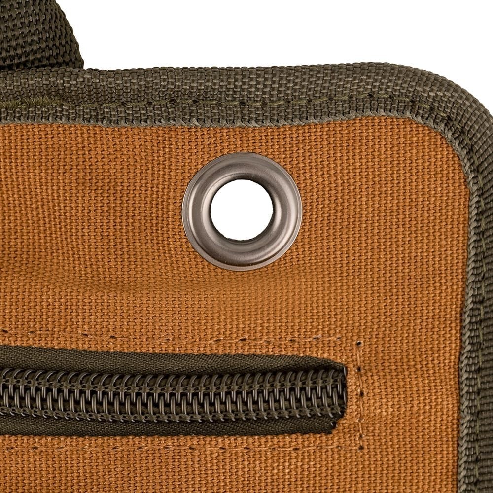 Functional Tool Roll with 6 Zippered Compartments for Organized Tool Transport