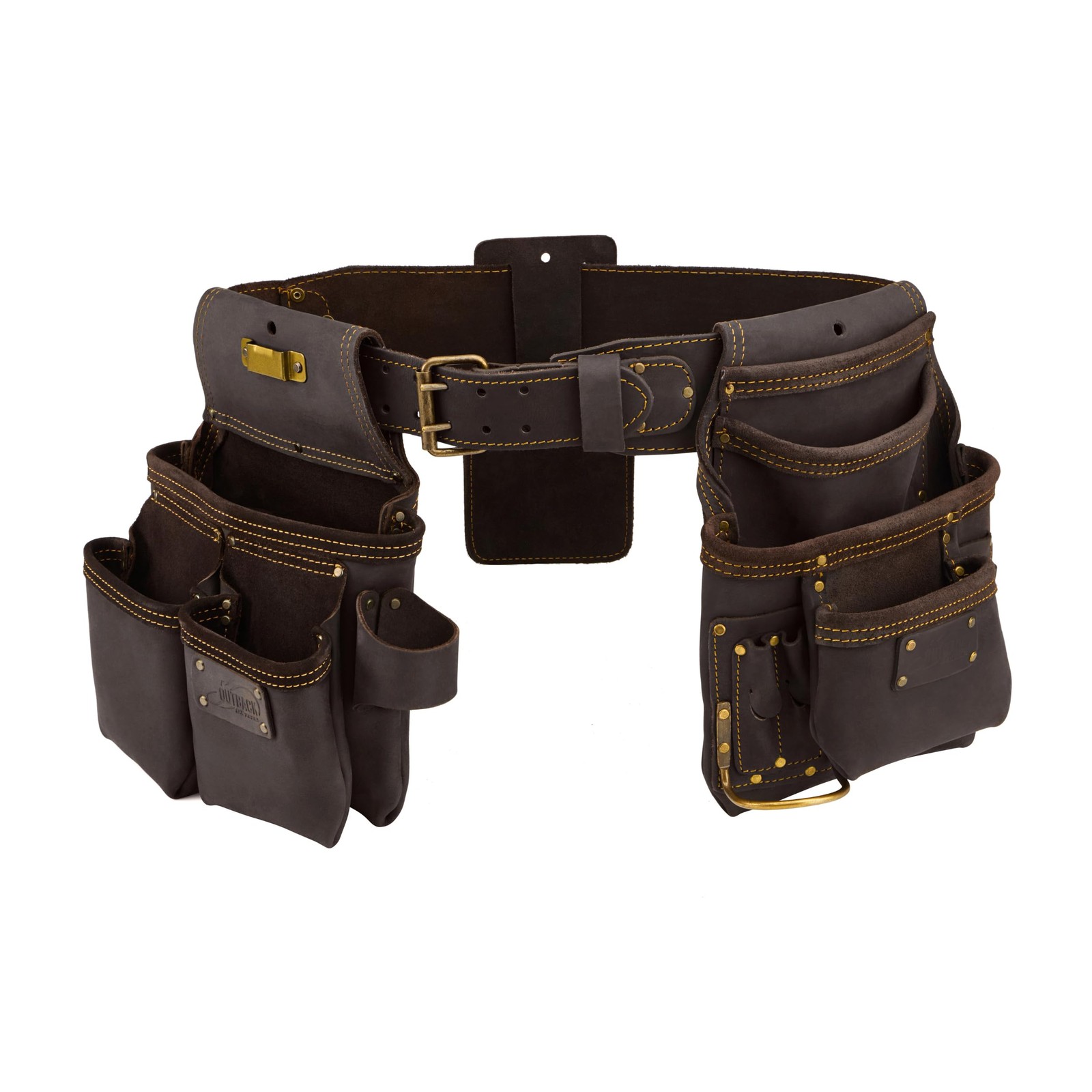 Durable Leather Tool Belt With 22 Pouches Adjustable For Craftsmen And Diyers