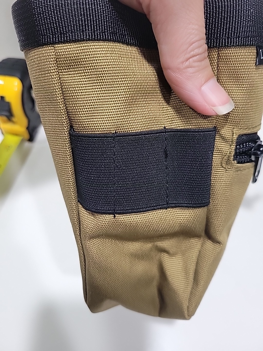 Tool Pouch Nails Screws Bag with Belt Clip XL Khaki B8