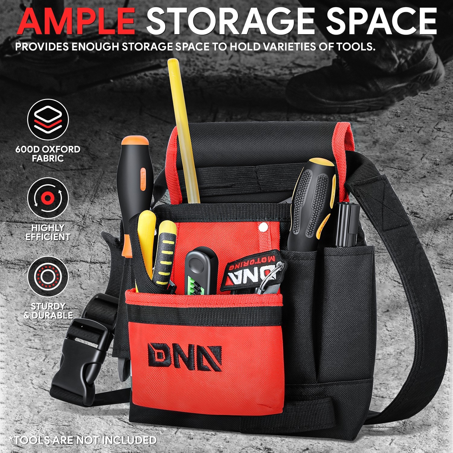 9.4″L x 11.4″H 600 Denier Oxford Waterproof Canvas 2 in 1 Waist Bag for Shopping
