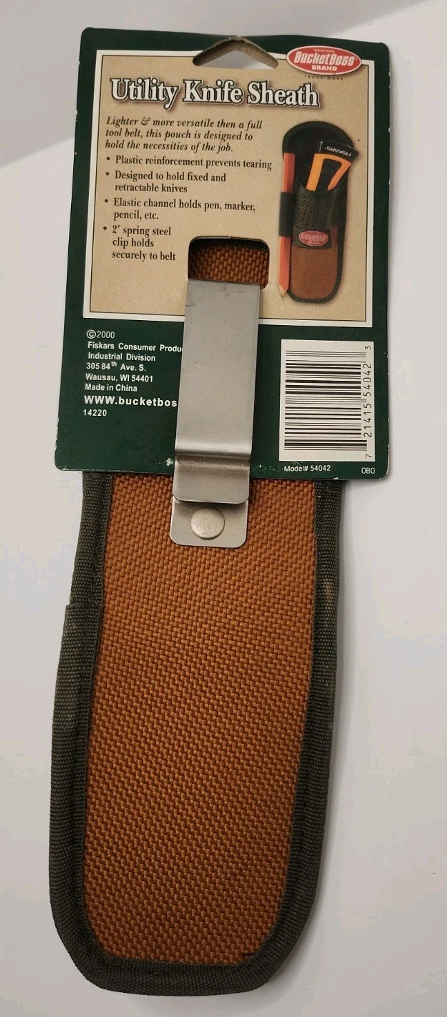 1 Pocket Bucket Boss 54042 Single Barrel Tool Belt Sheath Holster Tool Holder