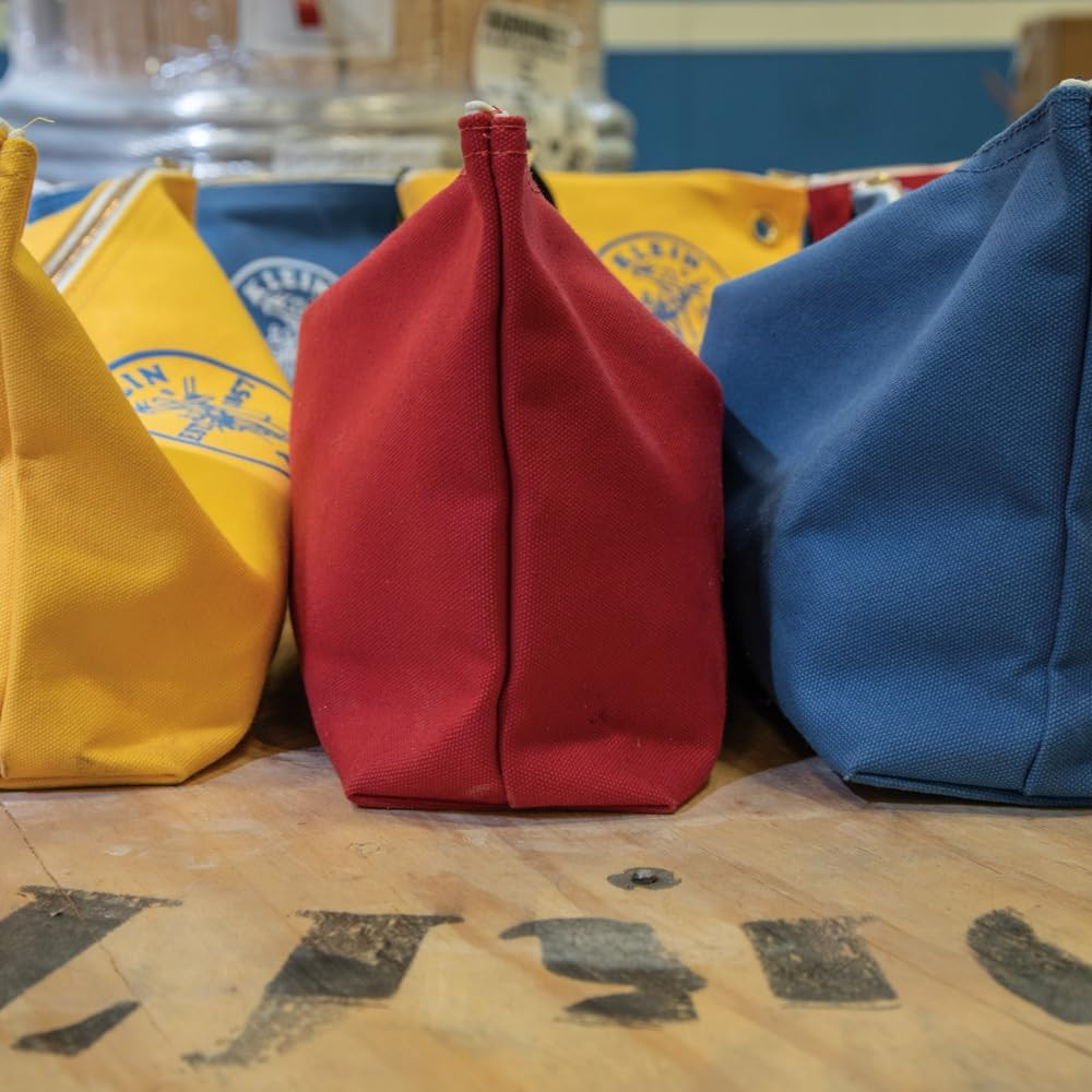 5539LCPAK Zipper Bags, Large 16-Inch Canvas Tool Pouches for Tool Storage with B